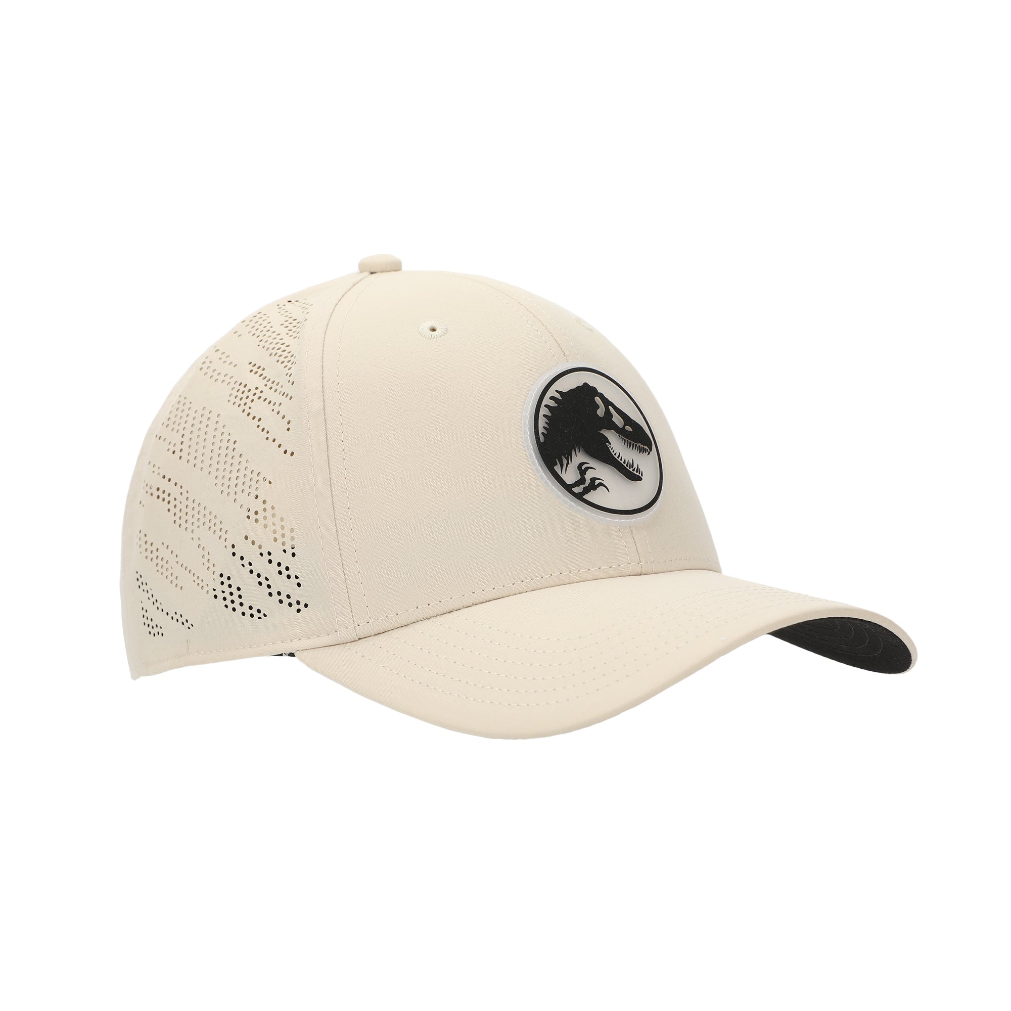 Jurassic Park T-Rex Silhouette Adult Tan Adjustable Perofmance Running Workout Hat