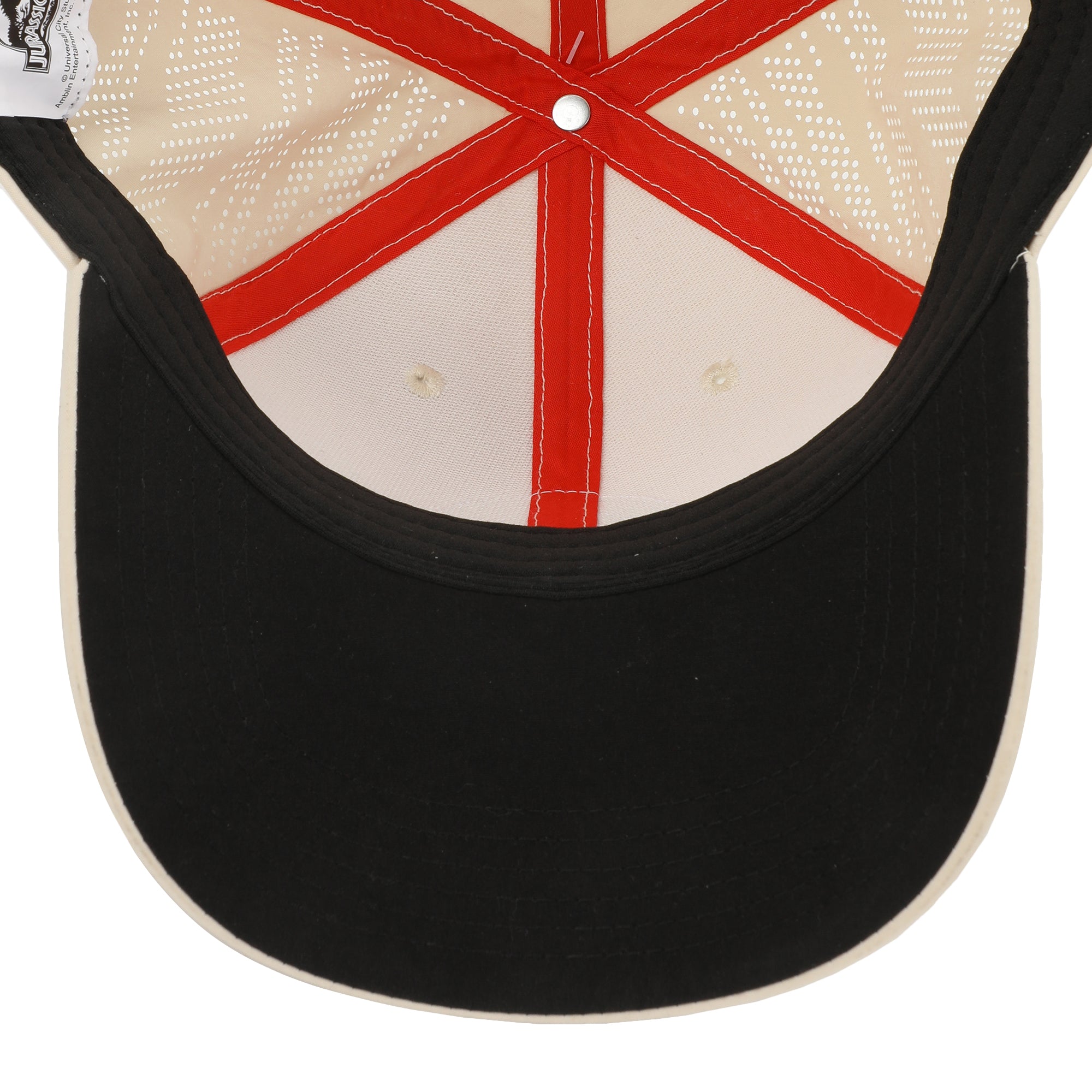 Jurassic Park T-Rex Silhouette Adult Tan Adjustable Perofmance Running Workout Hat