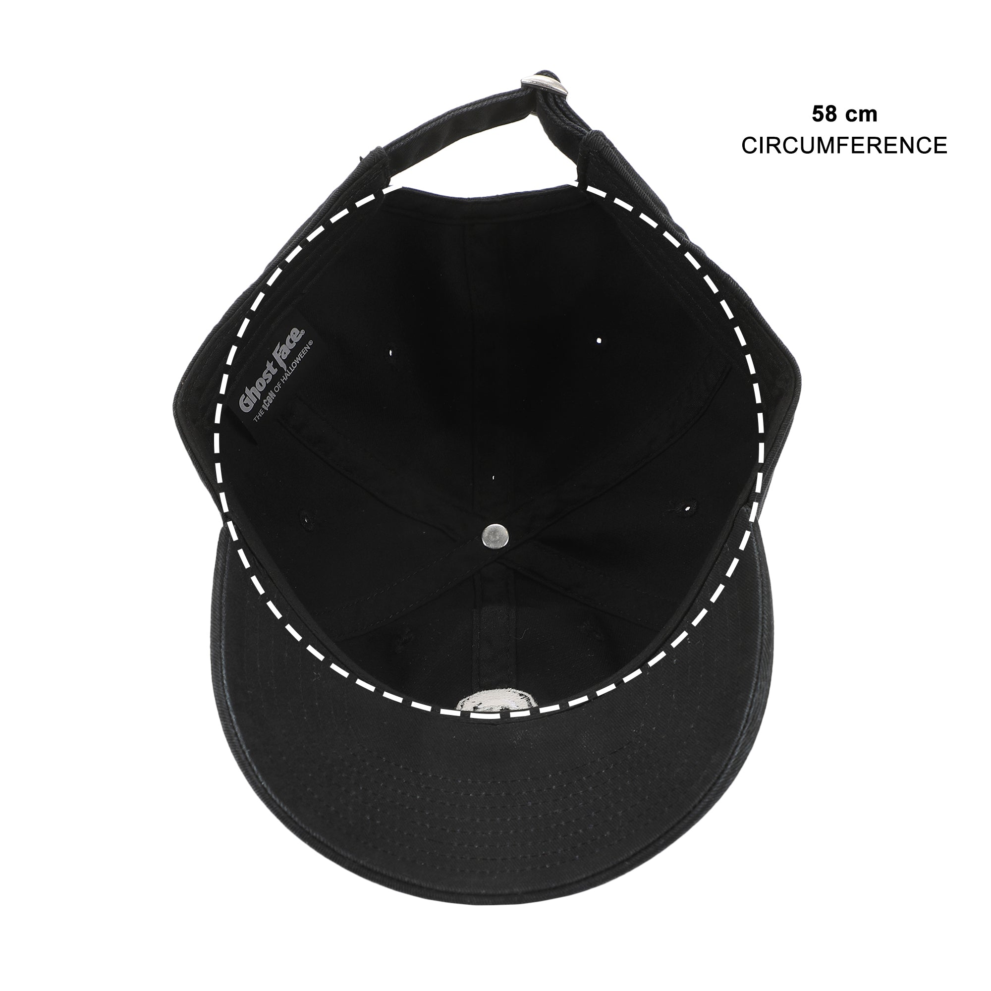 Ghostface Black Washed Cotton Twill Dad Cap