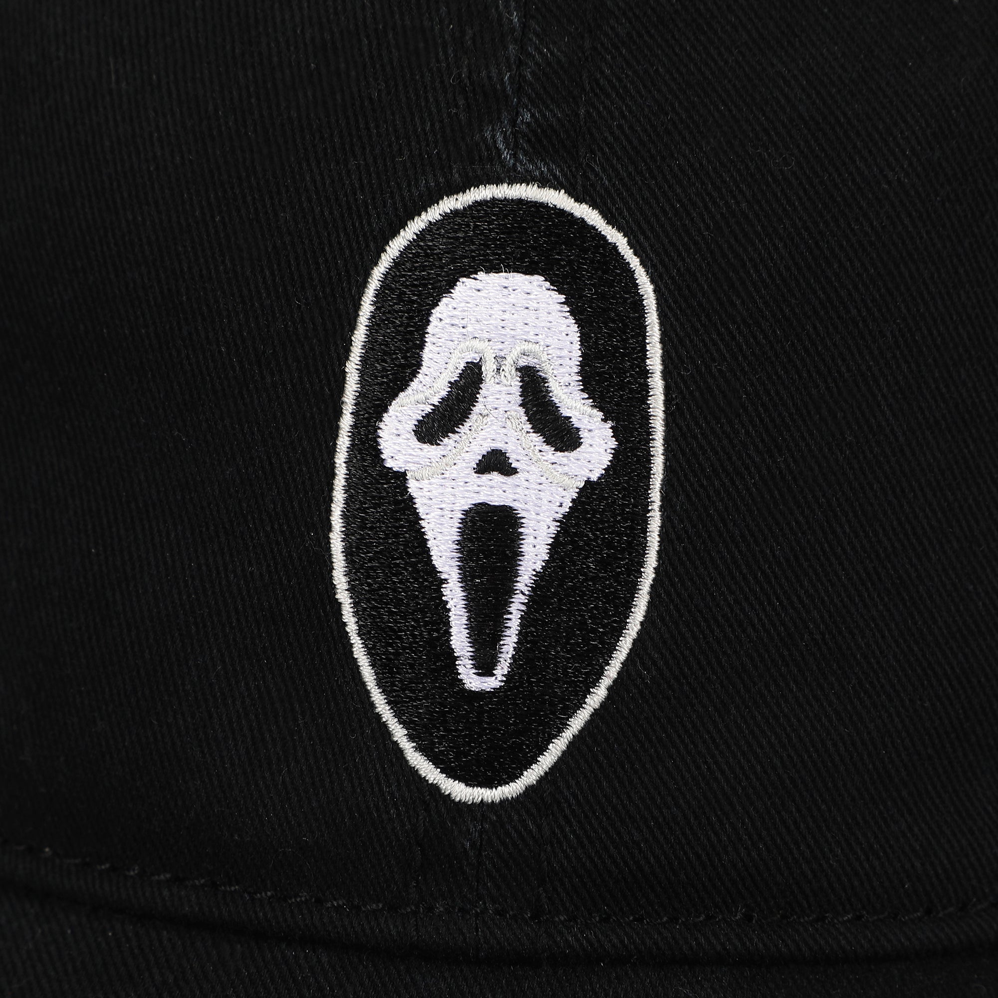 Ghostface Black Washed Cotton Twill Dad Cap