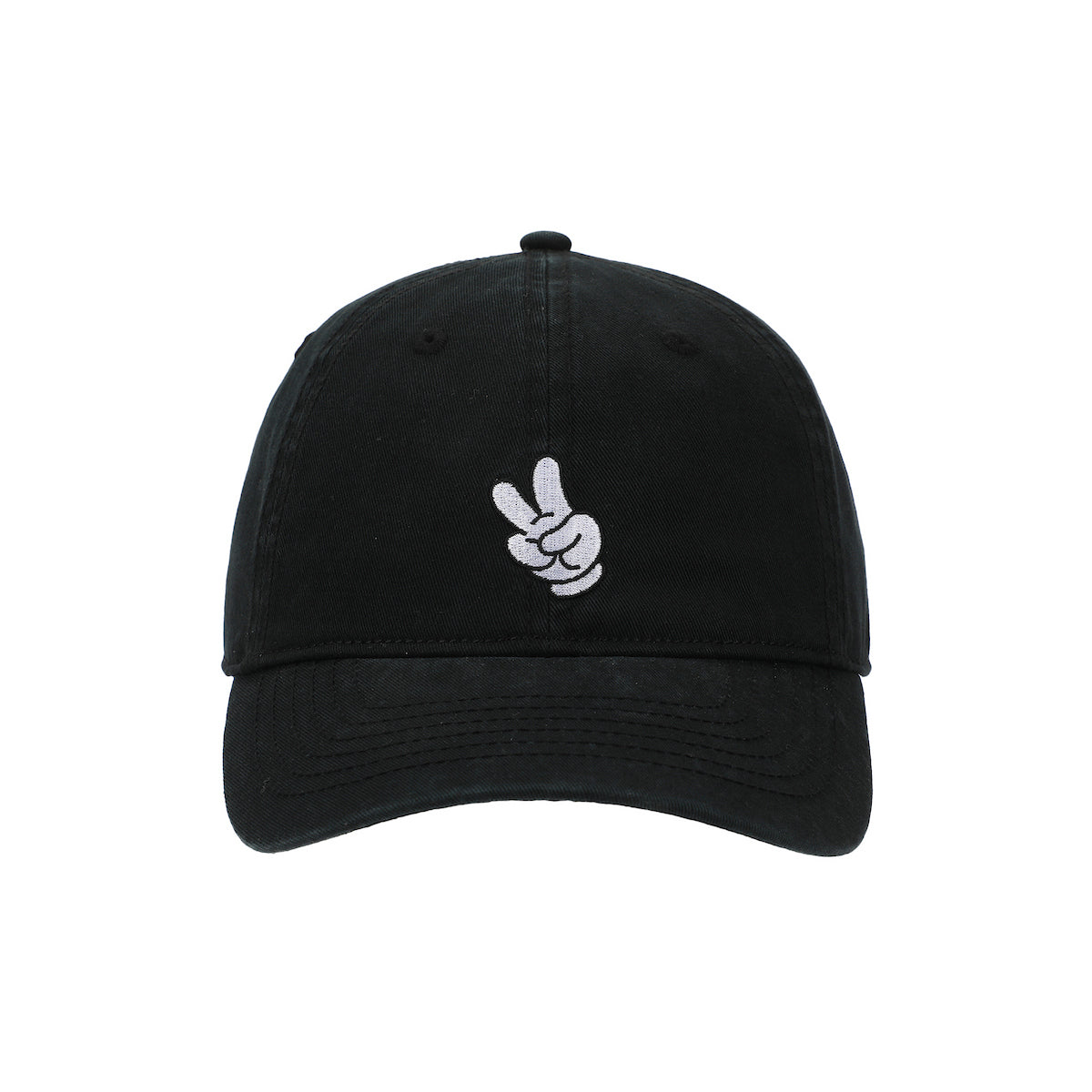 Disney Mickey Mouse Glove Black Unstructured Baseball Cap