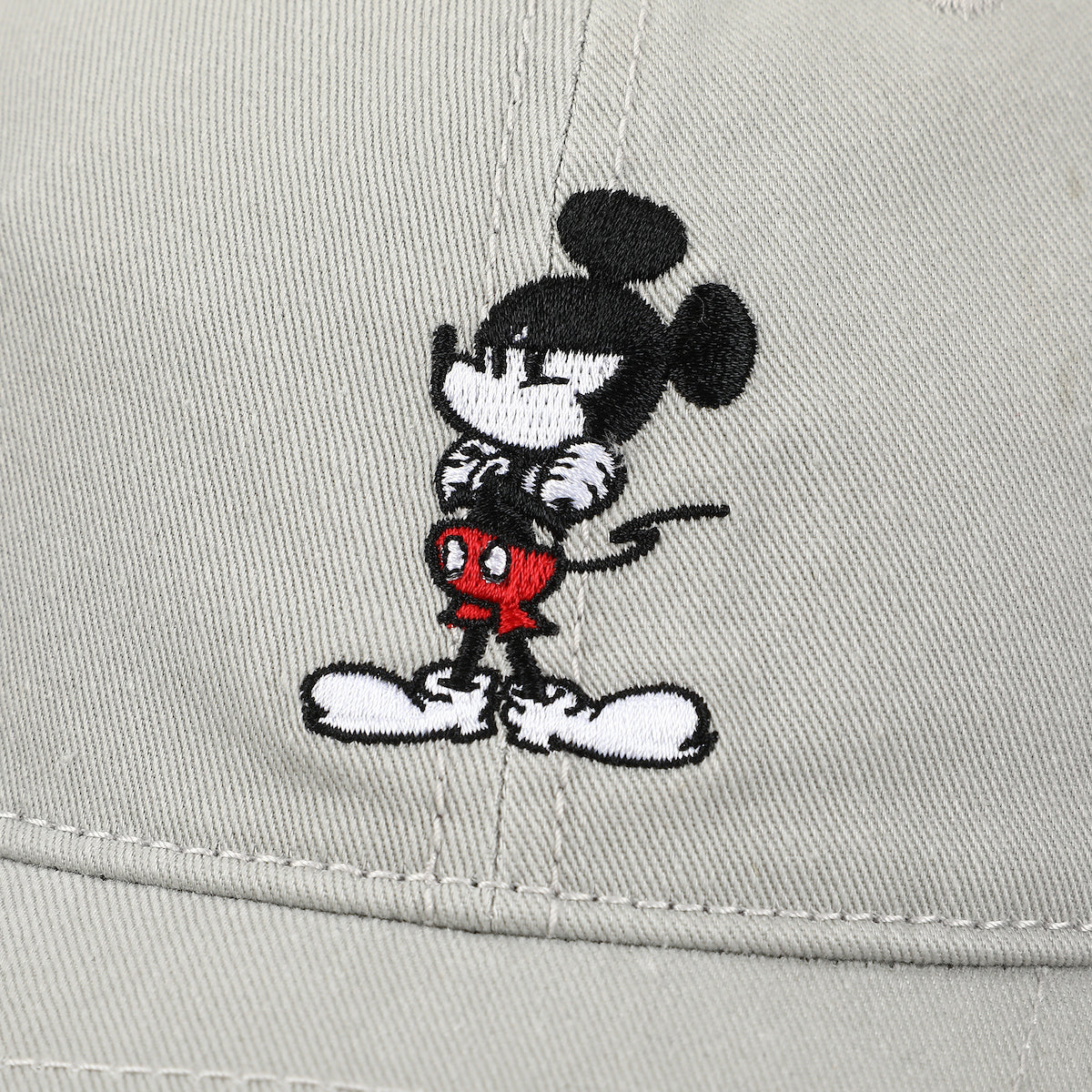 Disney Mickey Mouse White Unstructured Baseball Cap