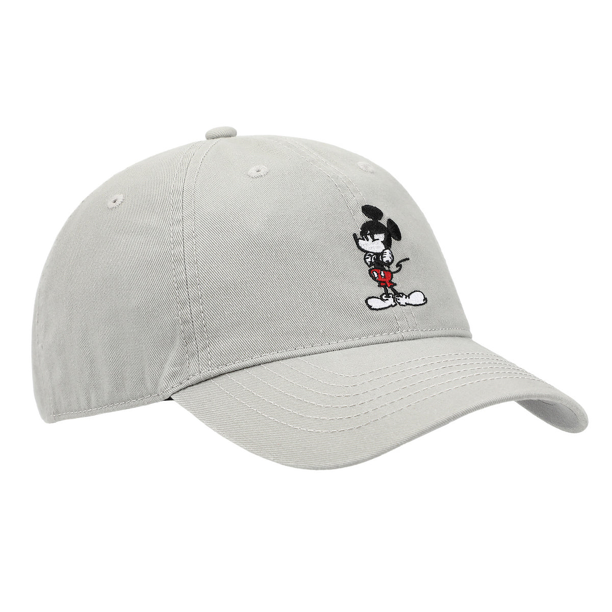 Disney Mickey Mouse White Unstructured Baseball Cap