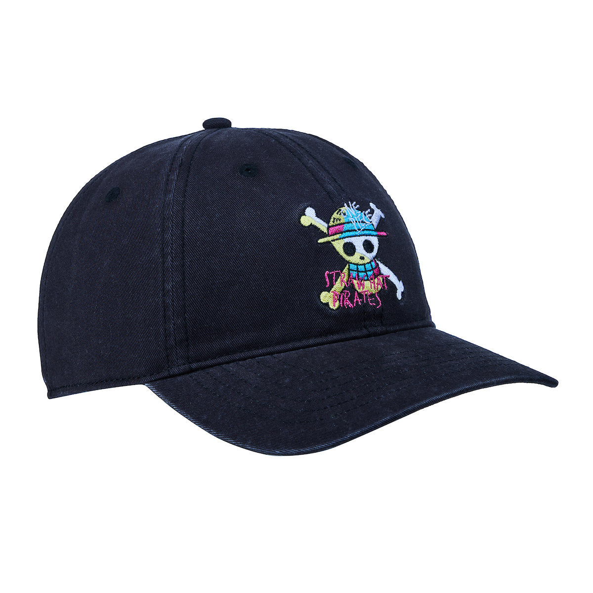 One Piece Live Action Straw Hat Pirates Logo Adult Black Unstructured Baseball Cap