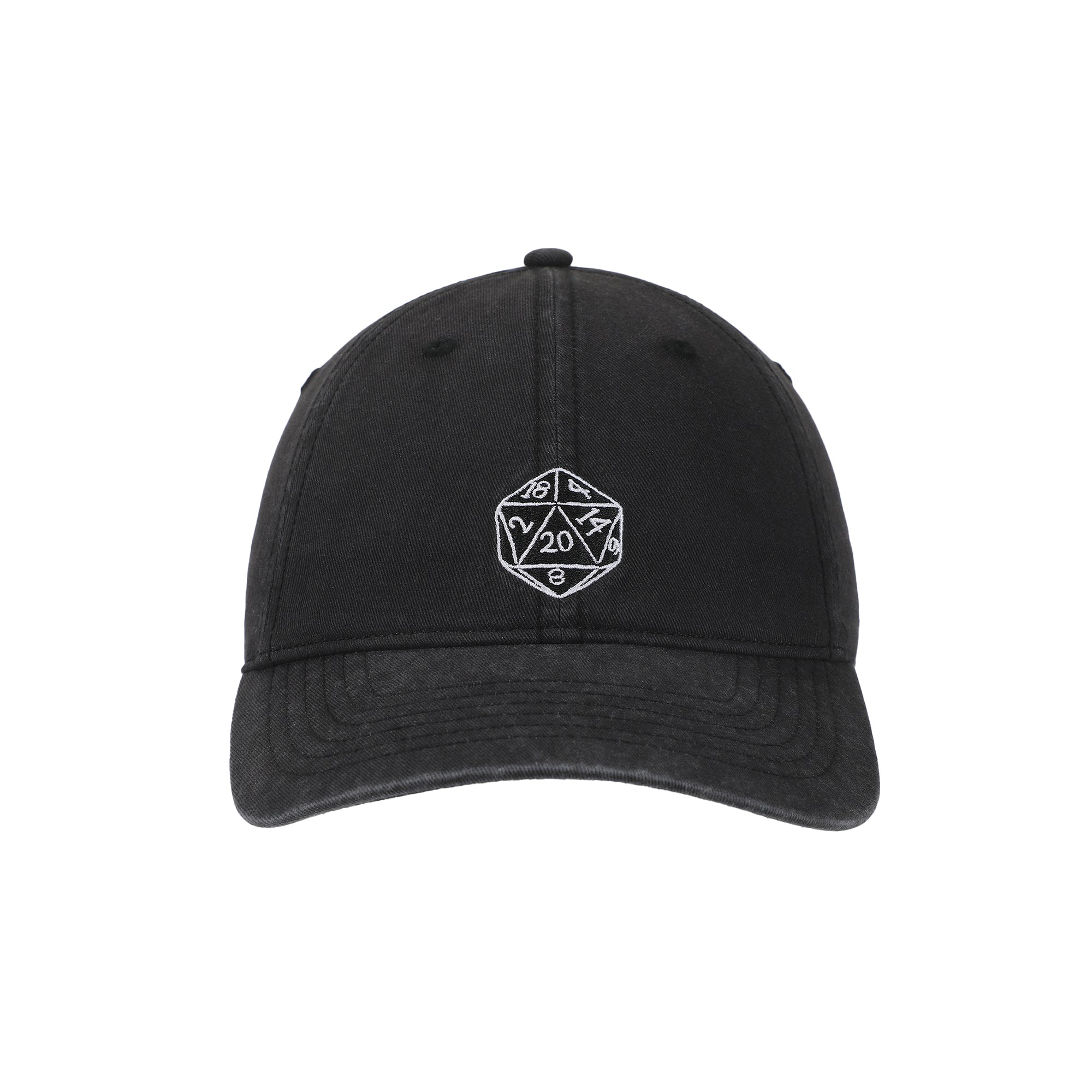 Dungeons & Dragons D20 Adult Black Unstructured Baseball Cap