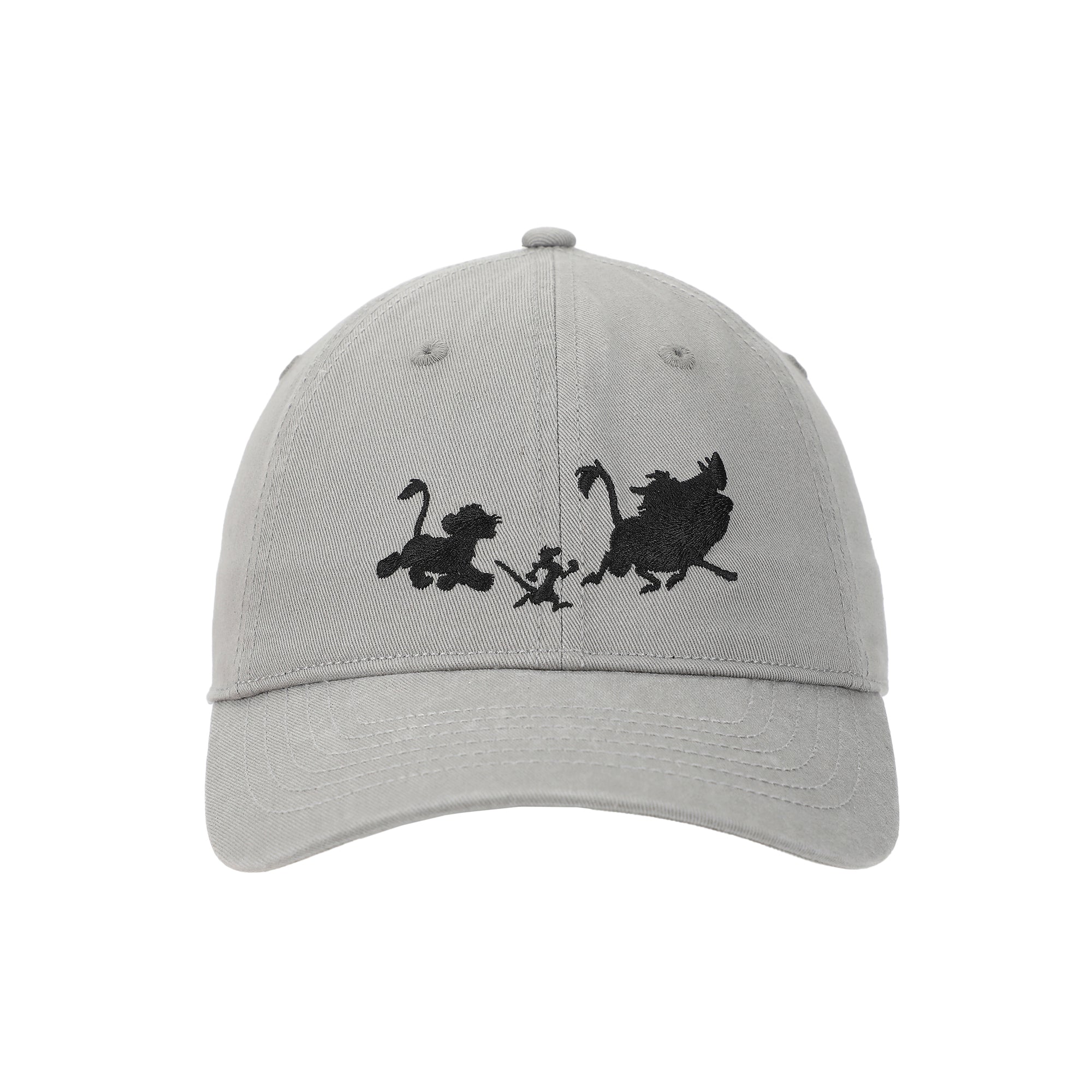 Lion King Simba Timon & Pumba Silhouettes Men's Gray Unstructured Baseball Cap
