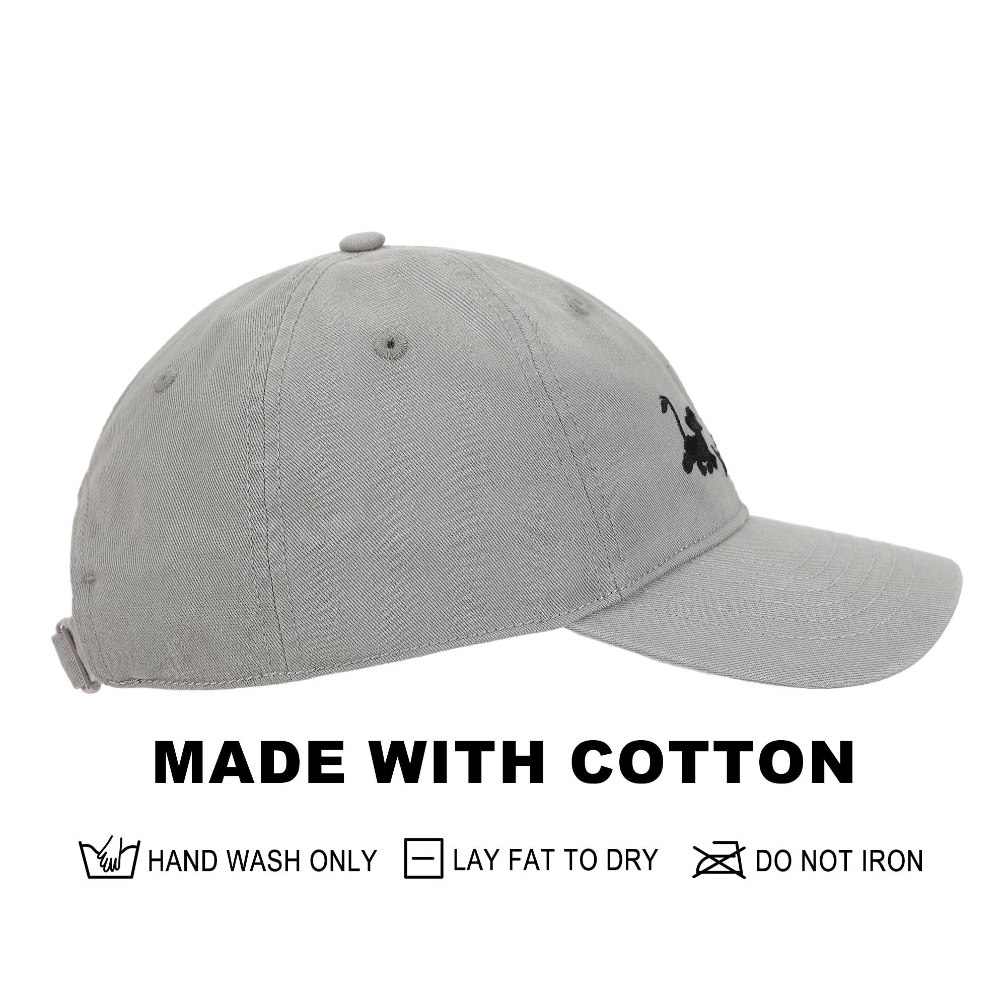 Lion King Simba Timon & Pumba Silhouettes Men's Gray Unstructured Baseball Cap