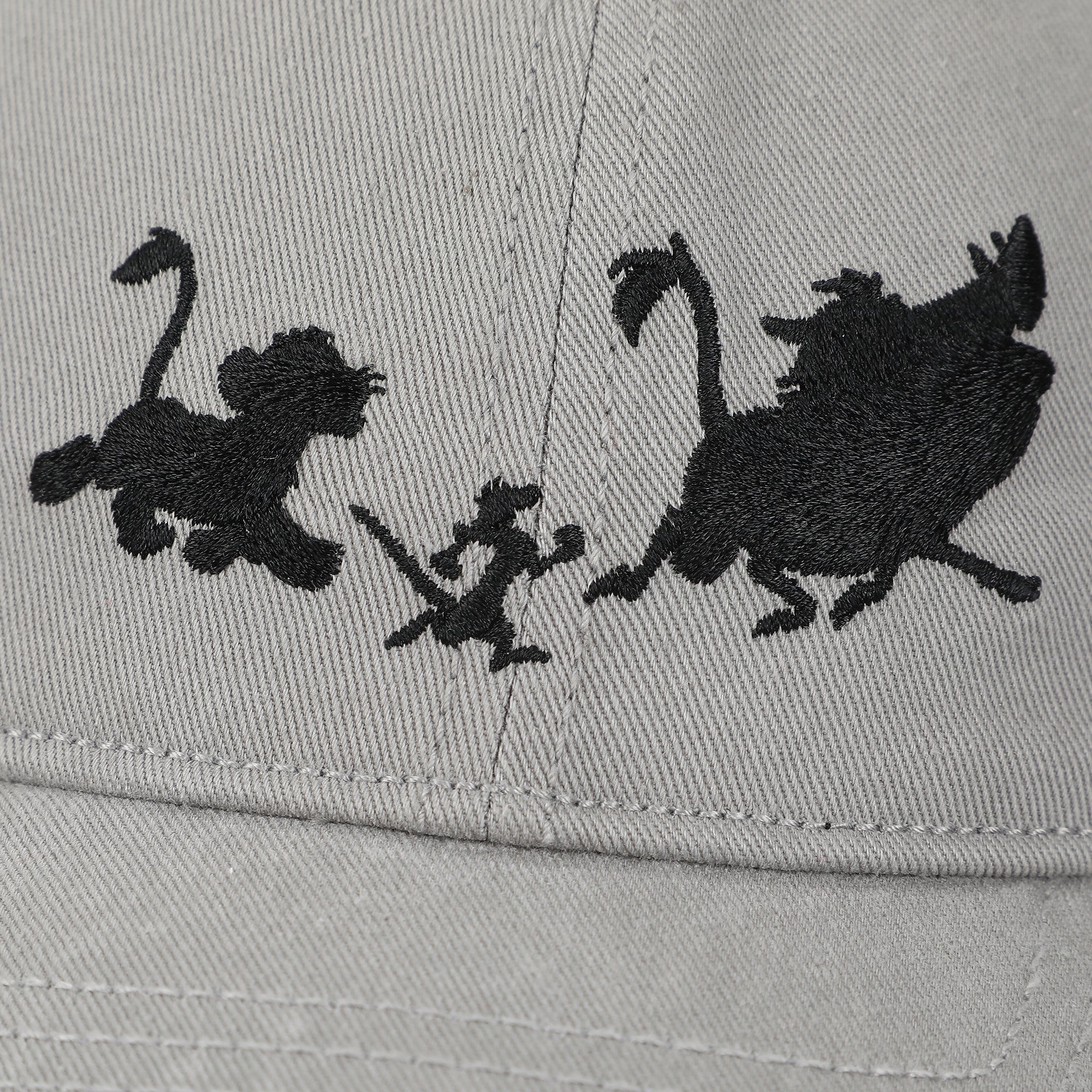 Lion King Simba Timon & Pumba Silhouettes Men's Gray Unstructured Baseball Cap