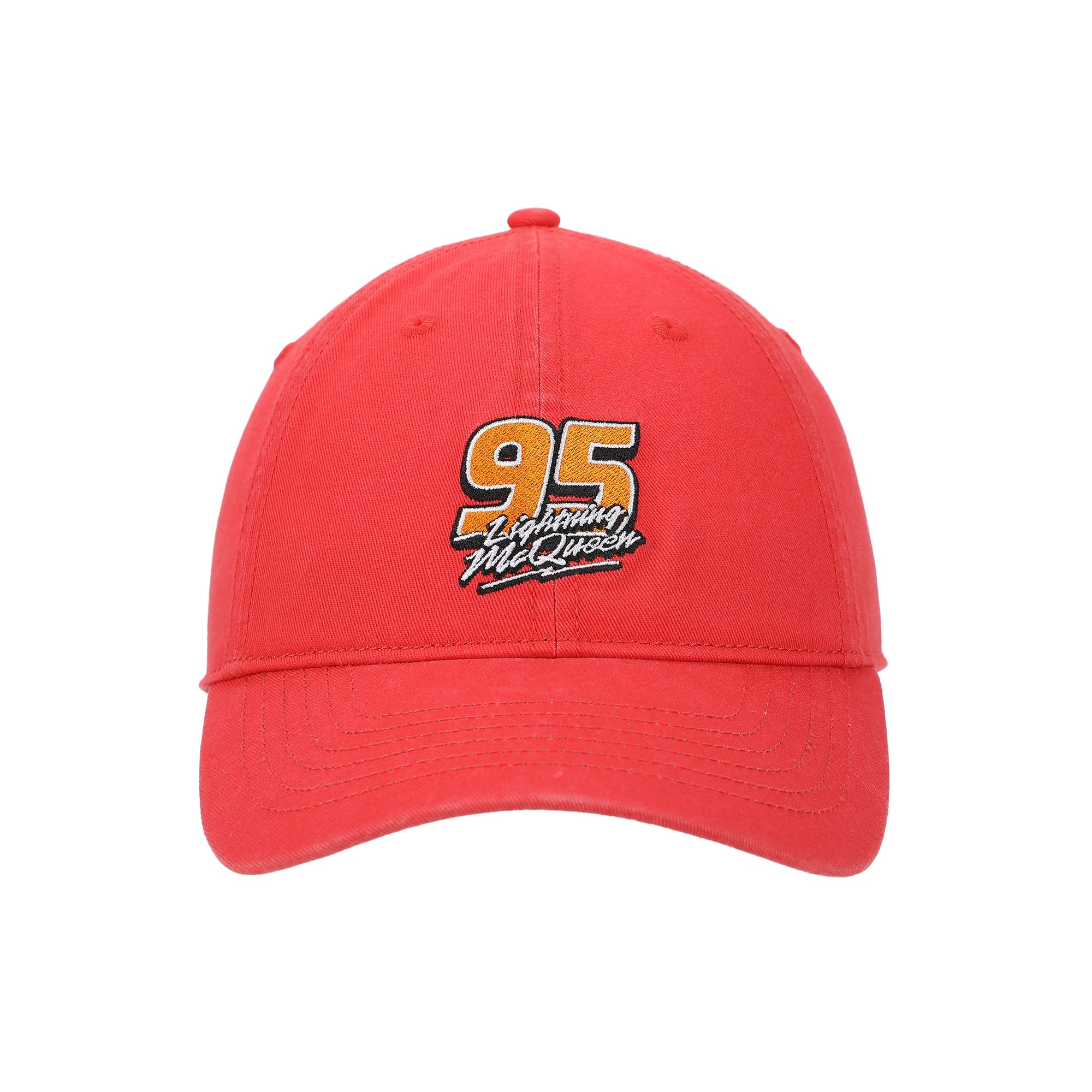 Disney Pixar Cars Lightning McQueen 95 Men's Red Unstructured Baseball Cap