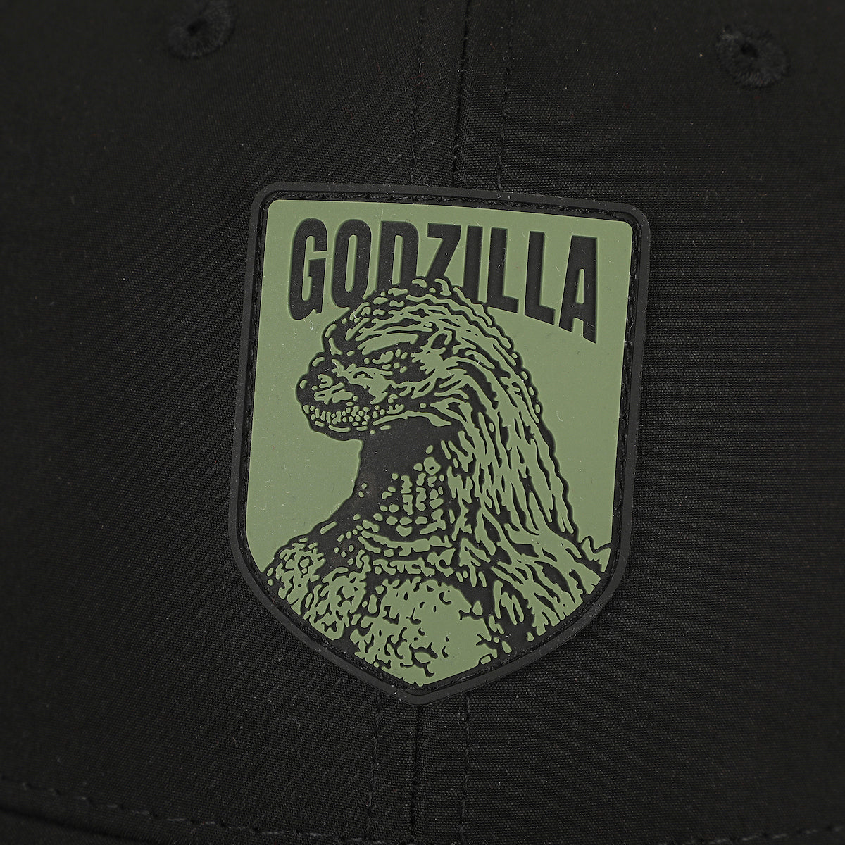 Godzilla Rubber Badge Adult Structured Baseball Cap With Mesh Panels