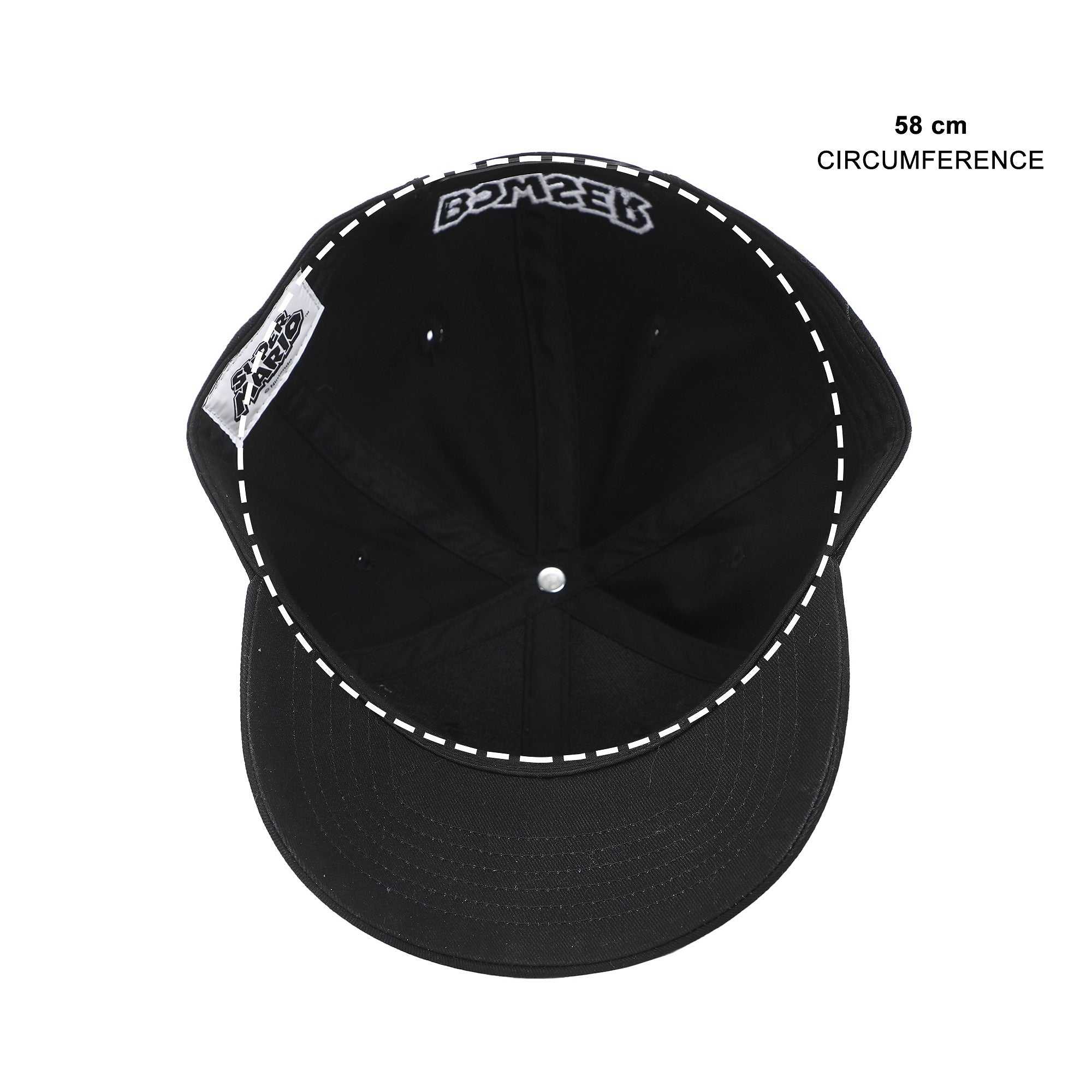 Super Mario Bros Bowser Black Structured Baseball Cap