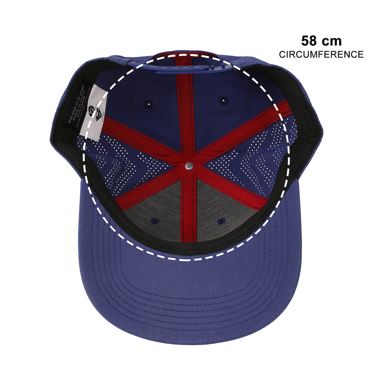 Superman Rubber Badge Logo Blue Structured Baseball Cap