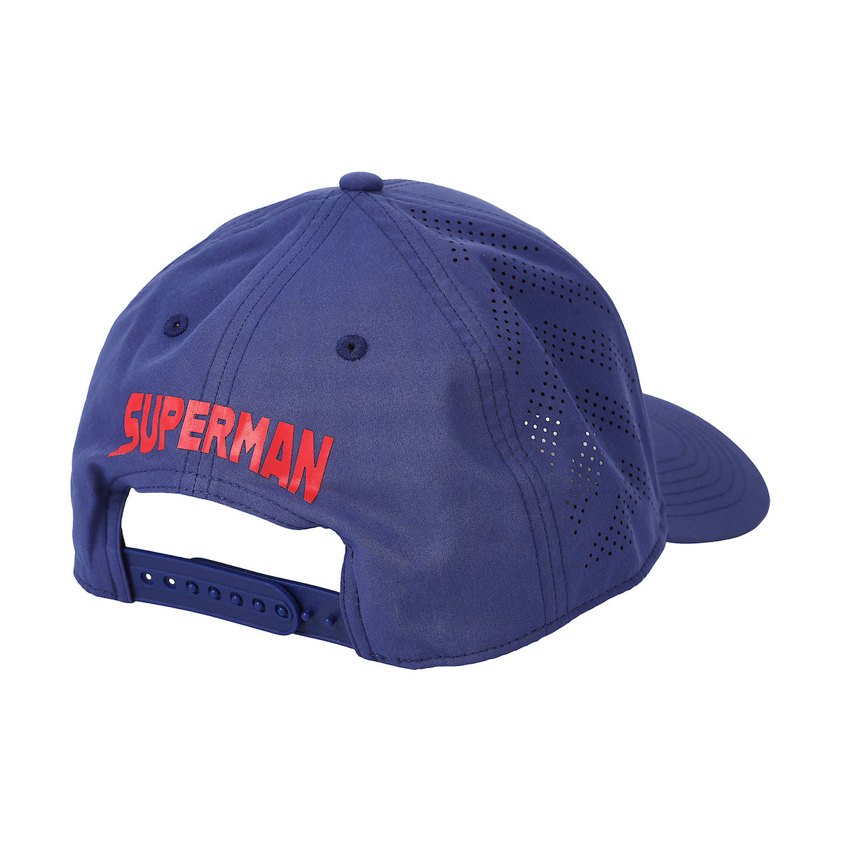 Superman Rubber Badge Logo Blue Structured Baseball Cap