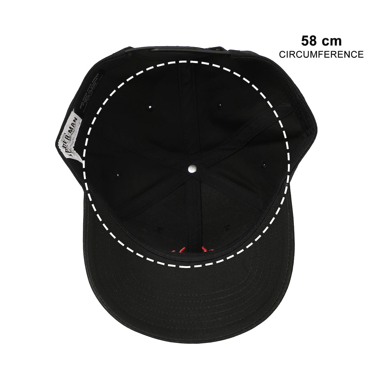 Spider-Man Embroidered 3D Logo Black Traditional Adjustable Hat