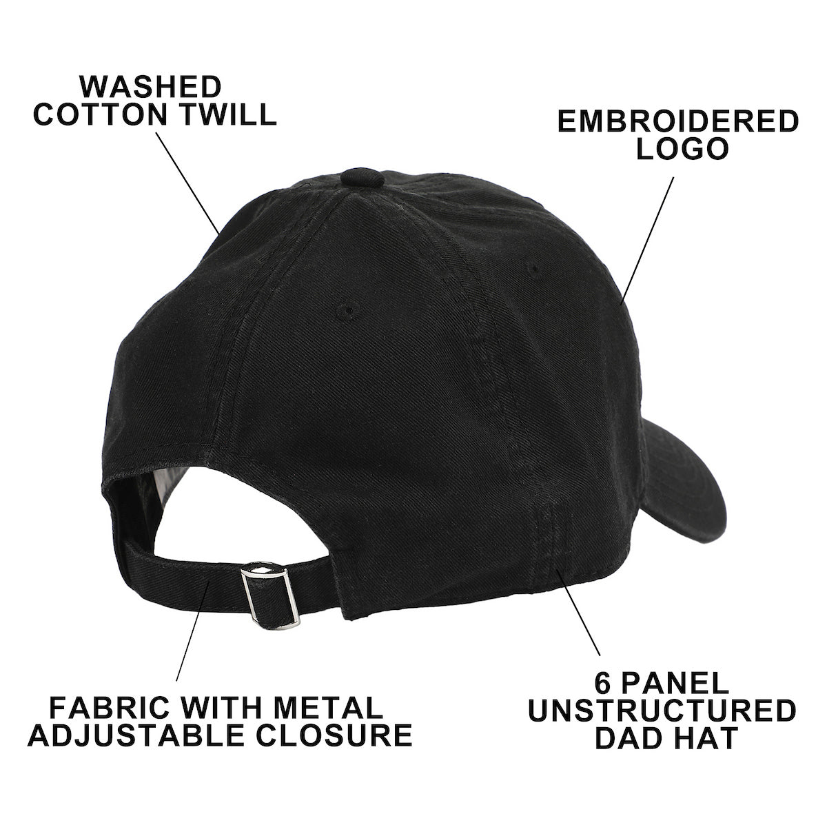 Mortal Kombat Classic Logo Adult Black Dad Cap