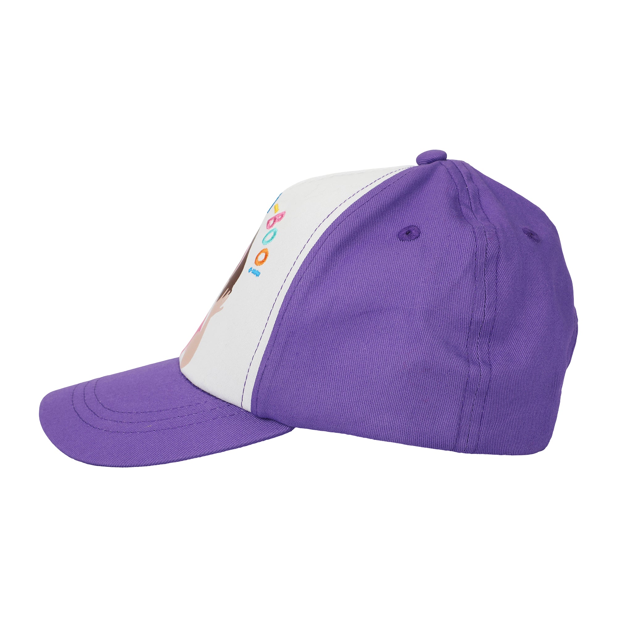 Ms. Rachel Peek-A-Boo Toddler’s White & Purple Traditional Adjustable Baseball Cap