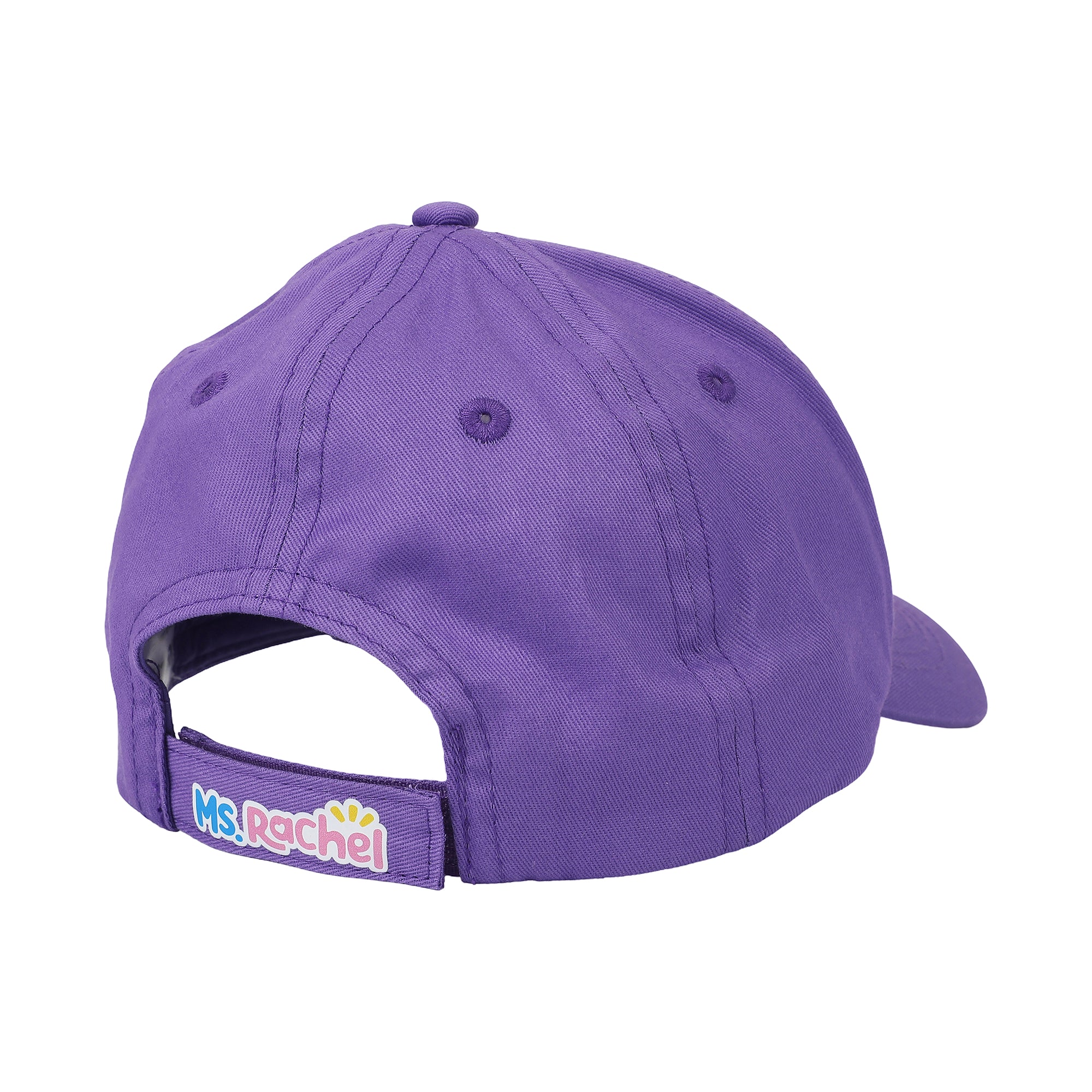 Ms. Rachel Peek-A-Boo Toddler’s White & Purple Traditional Adjustable Baseball Cap