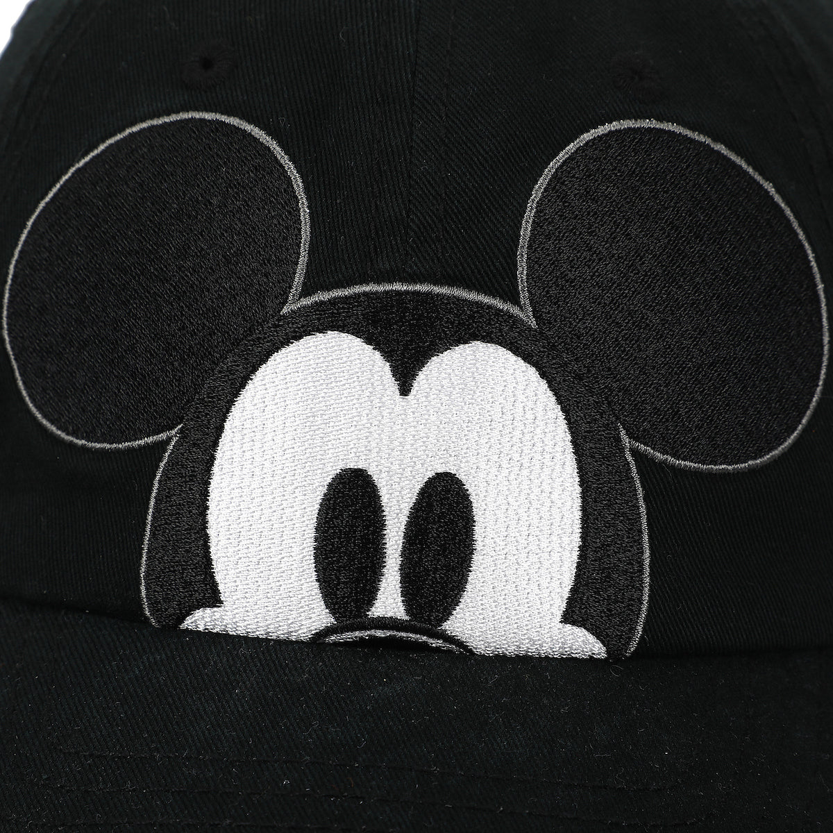 Disney Peekaboo Mickey Black Unstructured Baseball Cap