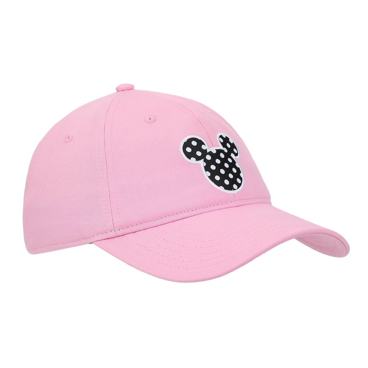 Disney Mickey & Minnie Mouse Polka Dot Ears Pink Unstructured Baseball Cap