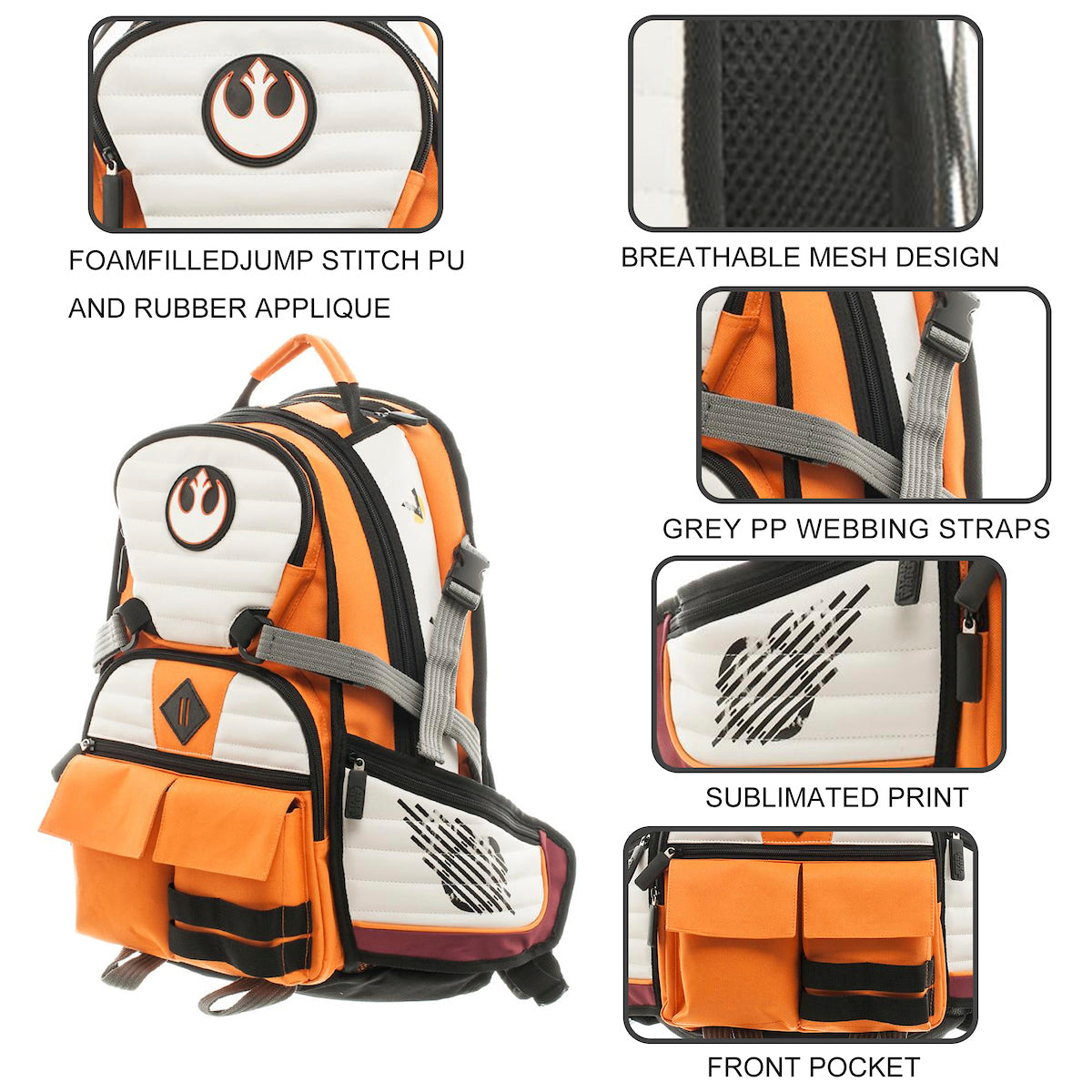 Star Wars Episode IV A New Hope Rebel Alliance Adult Travel Backpack