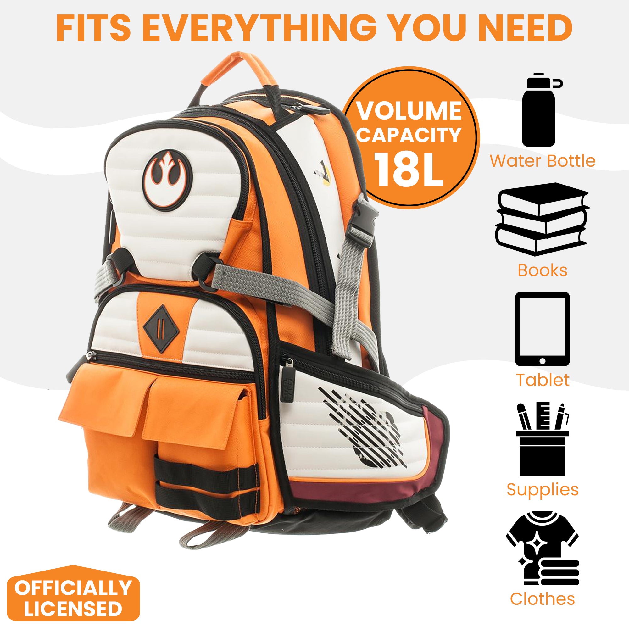 Star Wars Episode IV A New Hope Rebel Alliance Adult Travel Backpack