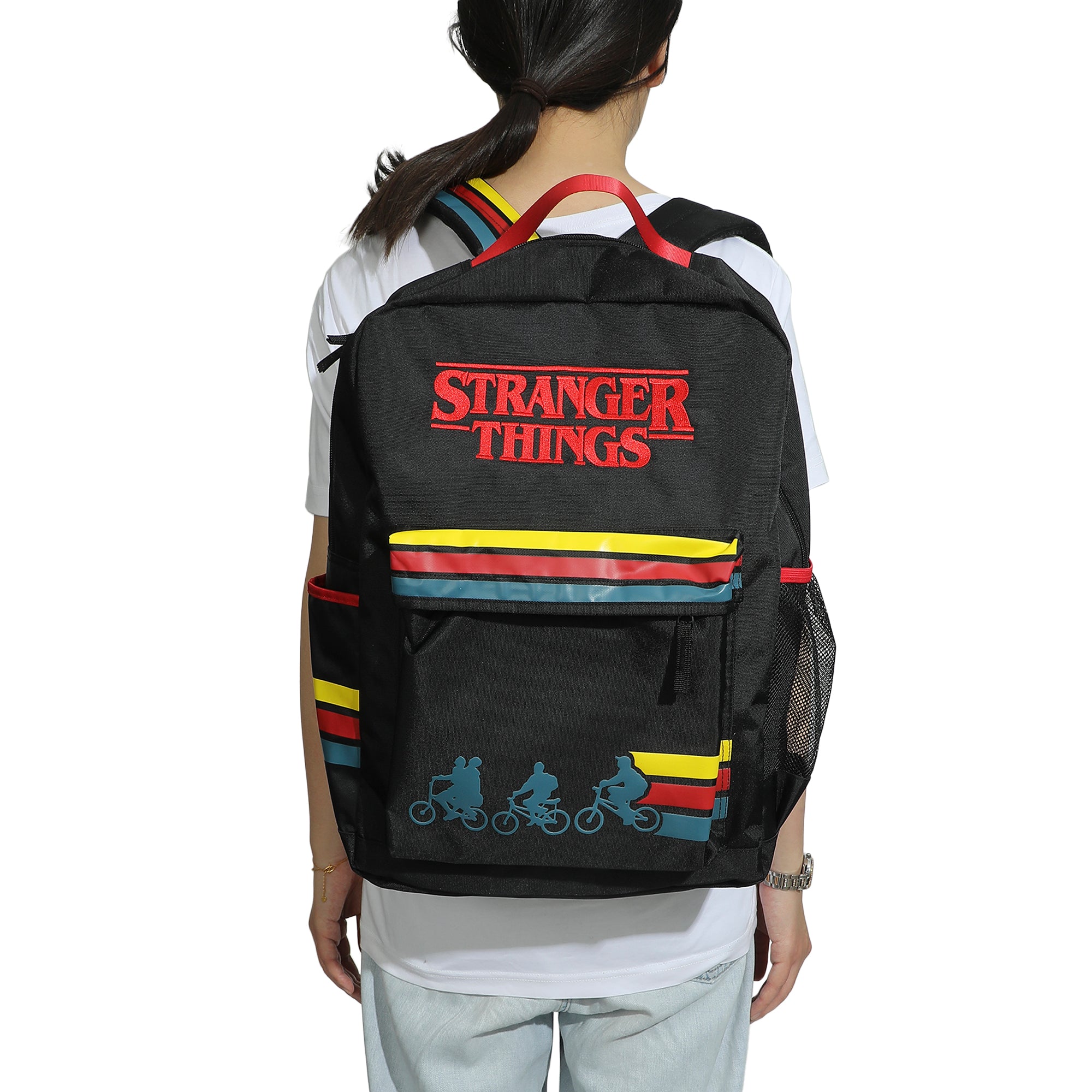 Stranger Things Logo & Silhouettes Black 18.5" Backpack