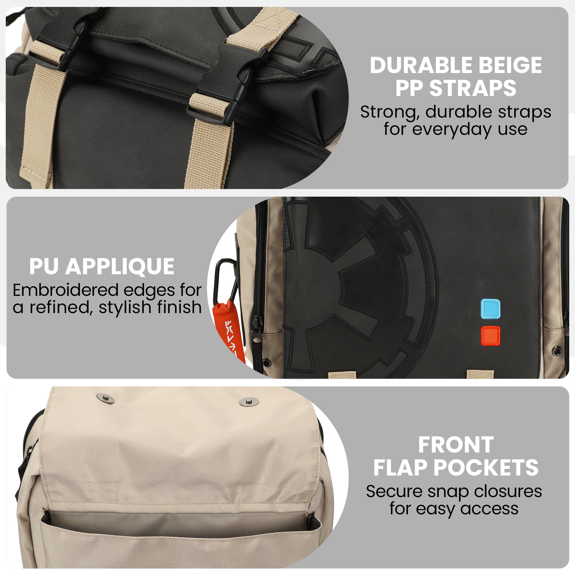 bioworld men's assassins creed laptop backpack Star Wars Lightsaber-Themed White Built-Up Backpack – Bioworld