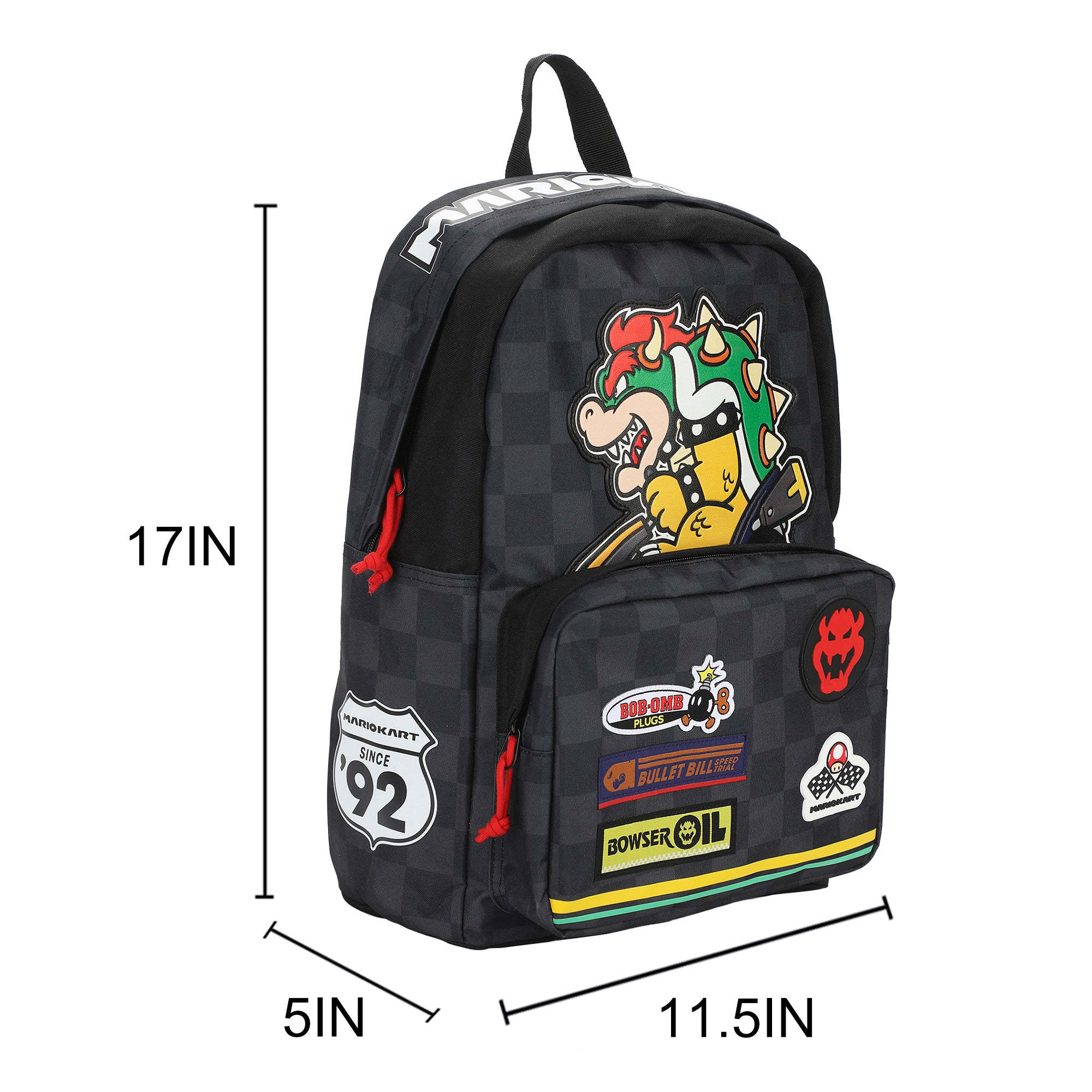 Mario Kart Novelty Bowser Kart Inspired Adult 17" Backpack