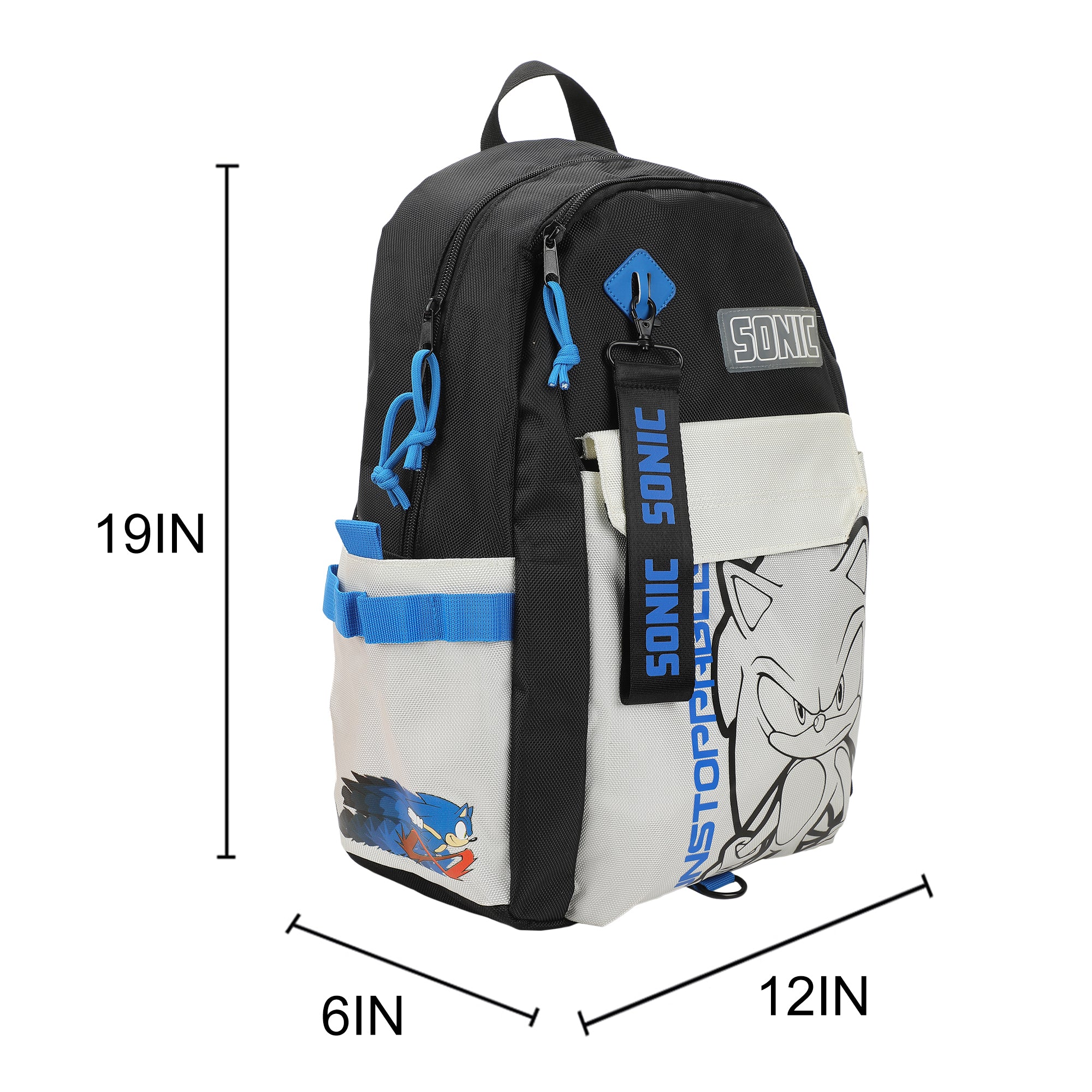 Sonic The Hedgehog Character Art 19" Backpack