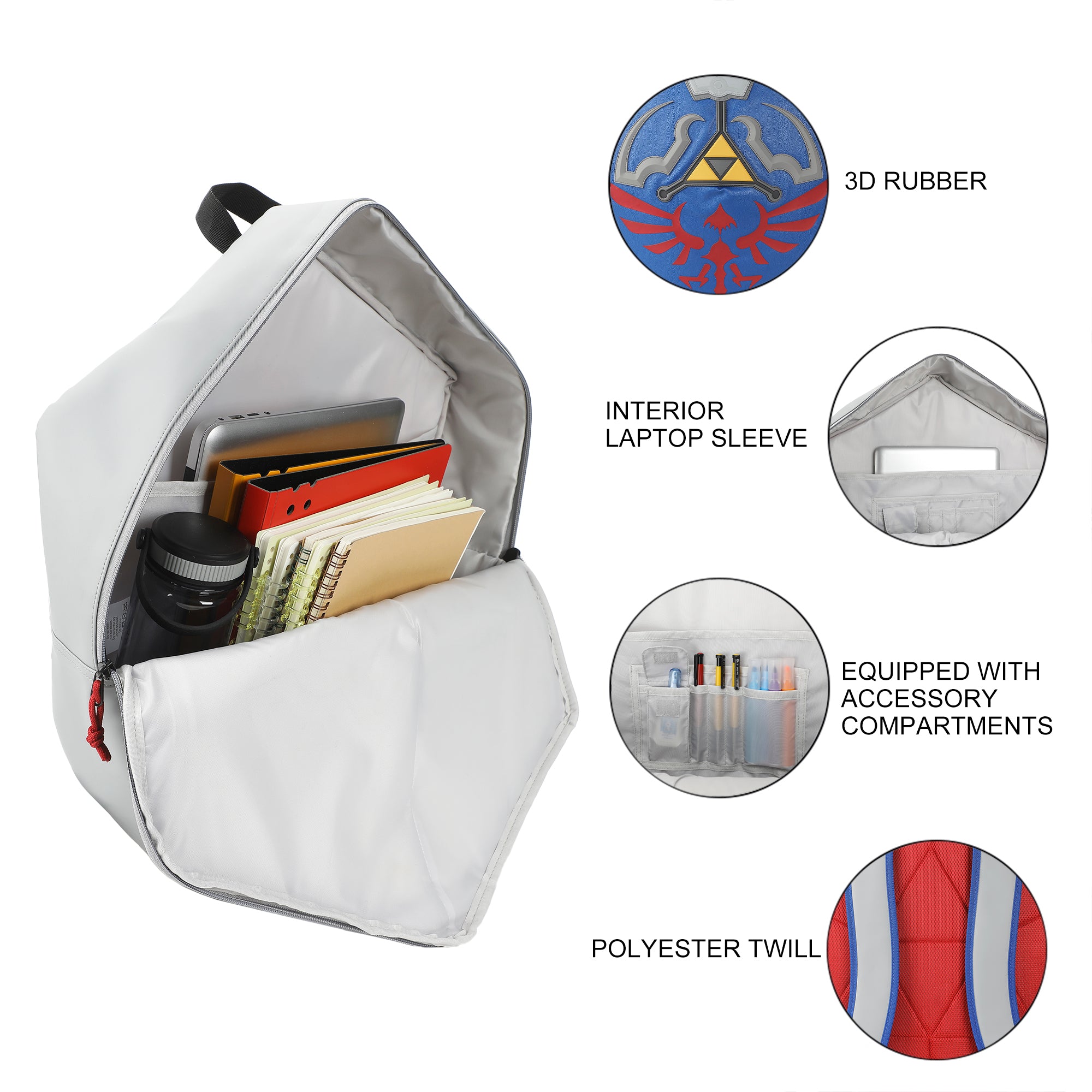 The Legend Of Zelda Hylian Shield 18.5" Novelty Backpack