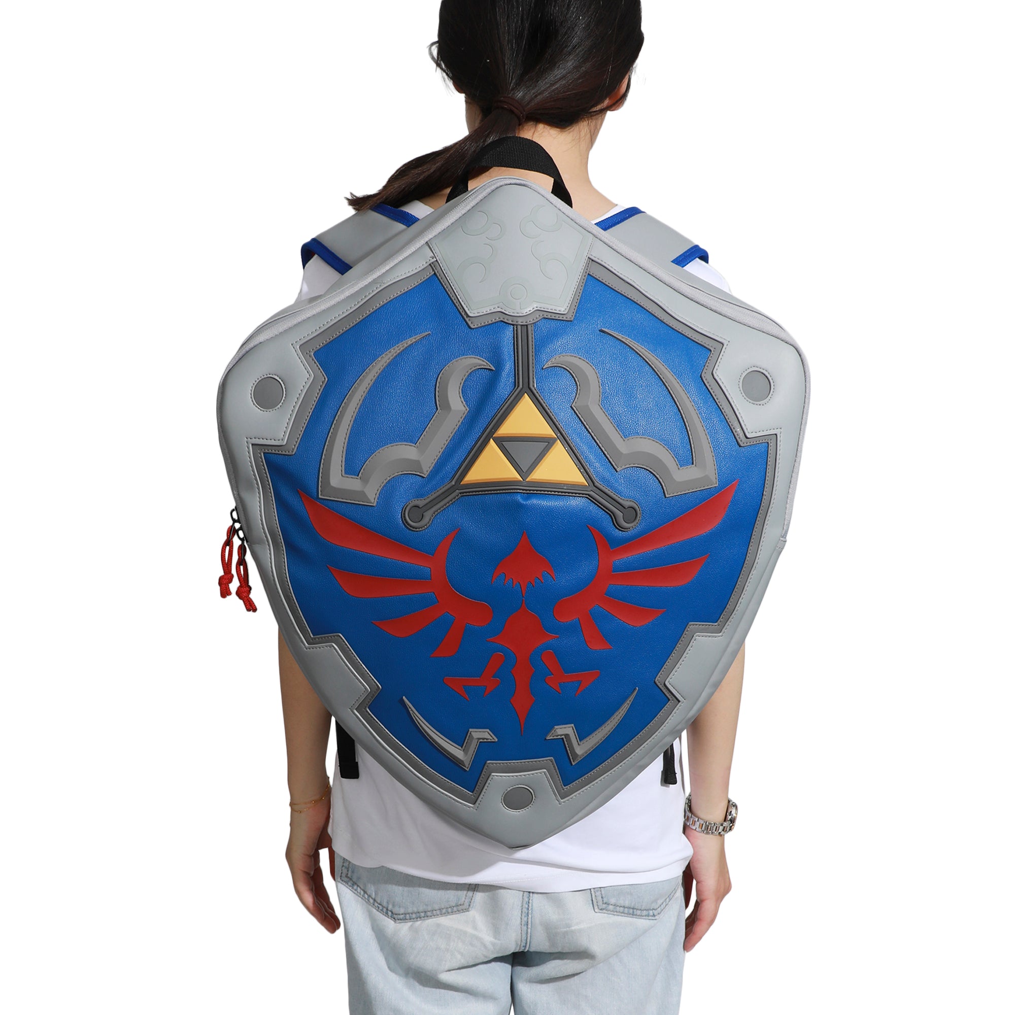 bioworld zelda mini backpack The Legend Of Zelda Hylian Shield 18.5" Novelty Backpack – Bioworld