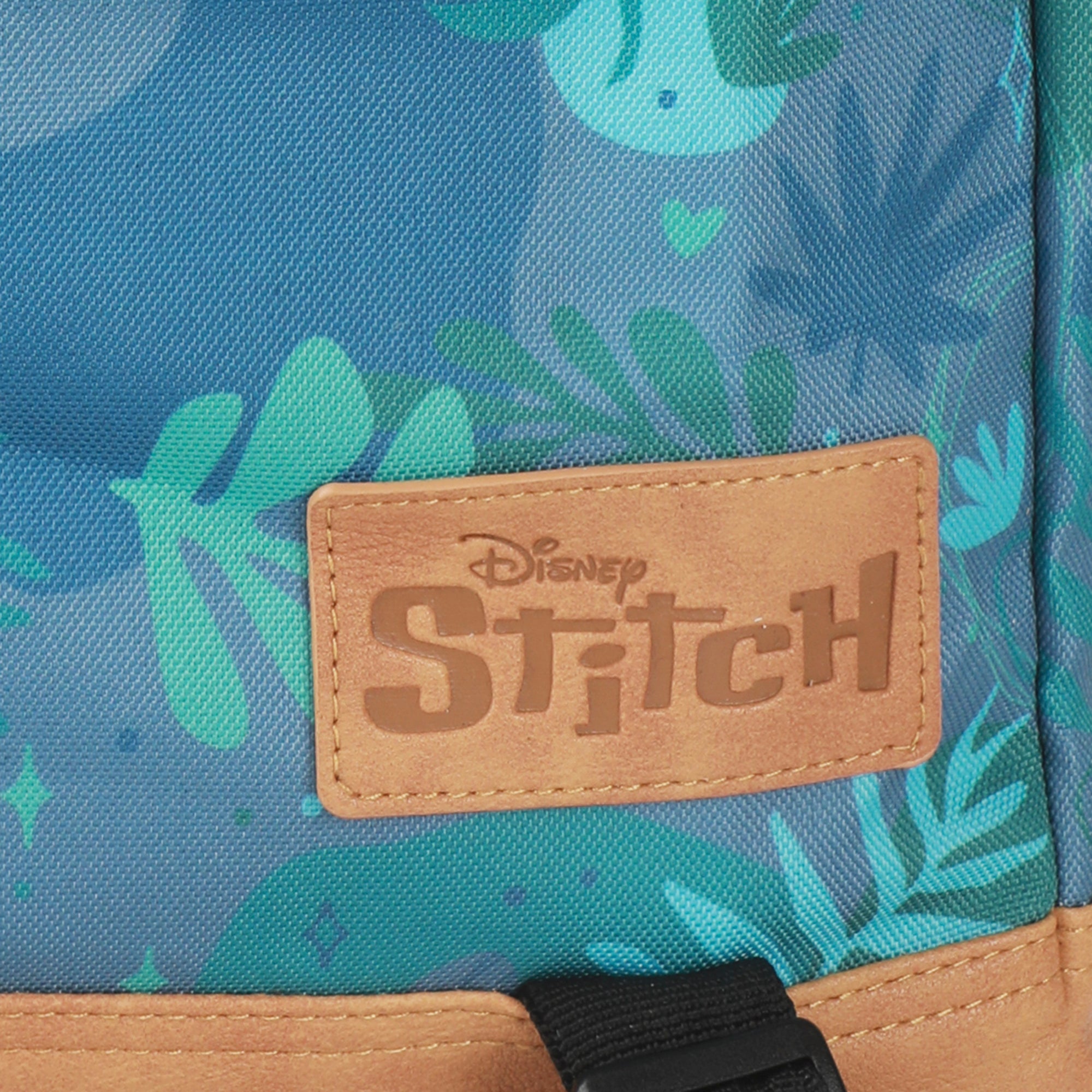 Disney Stitch Tropical Print 17.5" Hooded Backpack