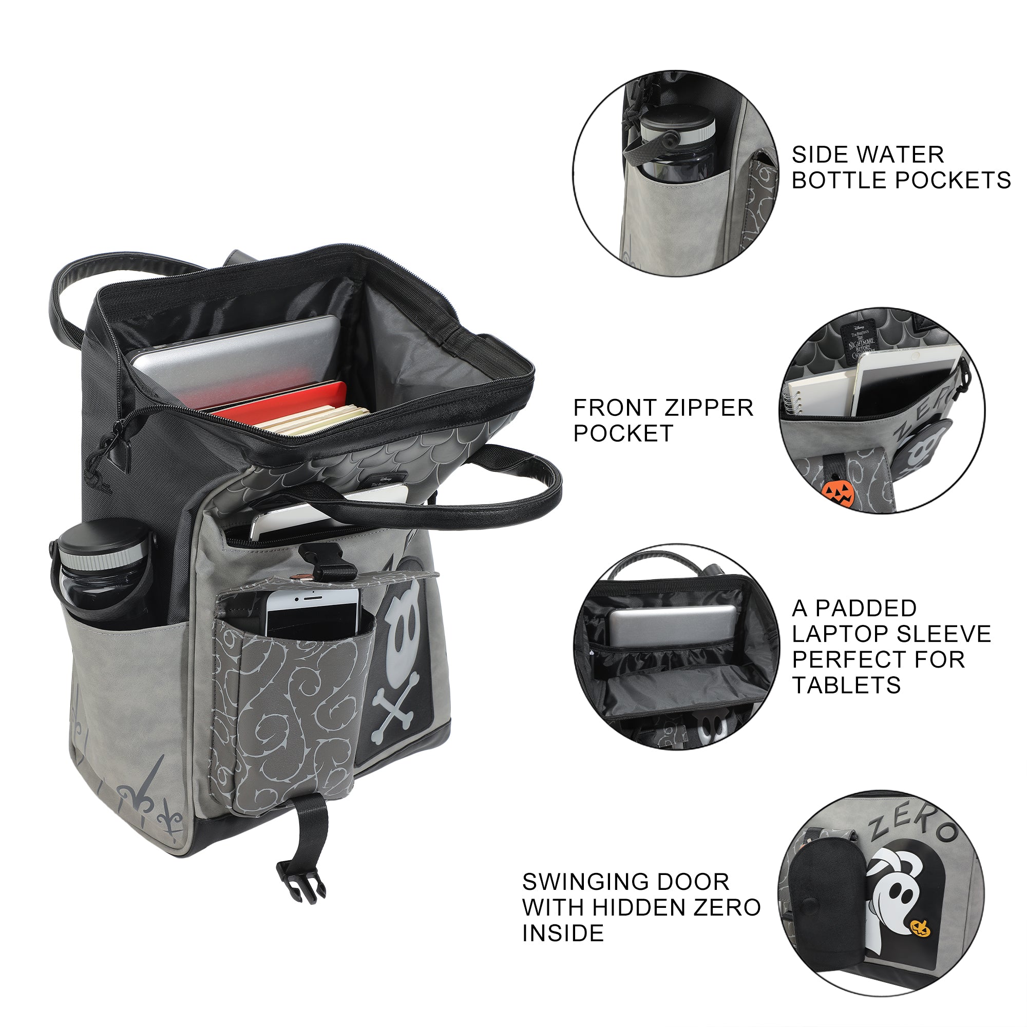 Nightmare Before Christmas Zero Dog House 15" Top Handle adult Backpack