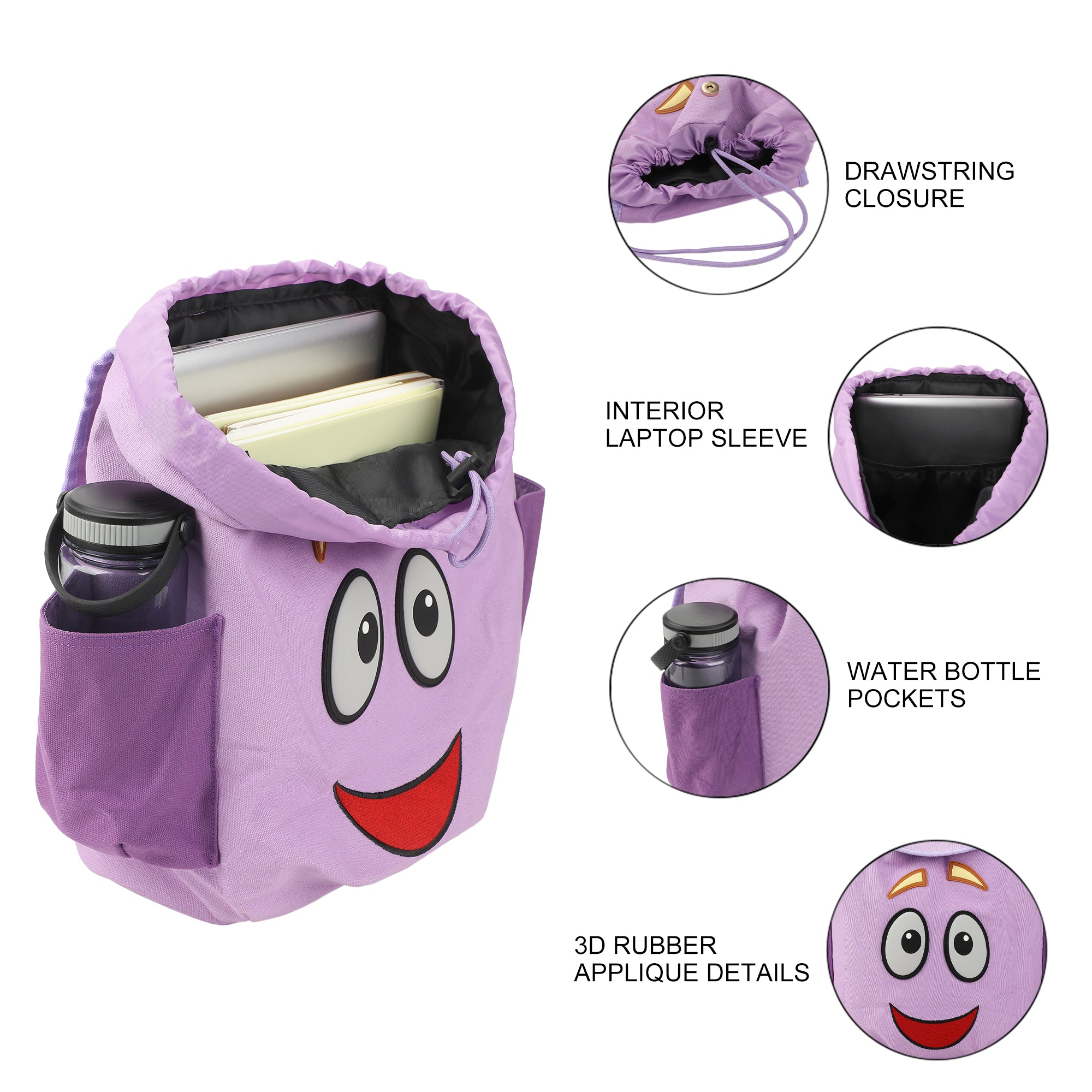Dora The Explorer Backpack Character 13" Novelty Backpack With Map Pouch