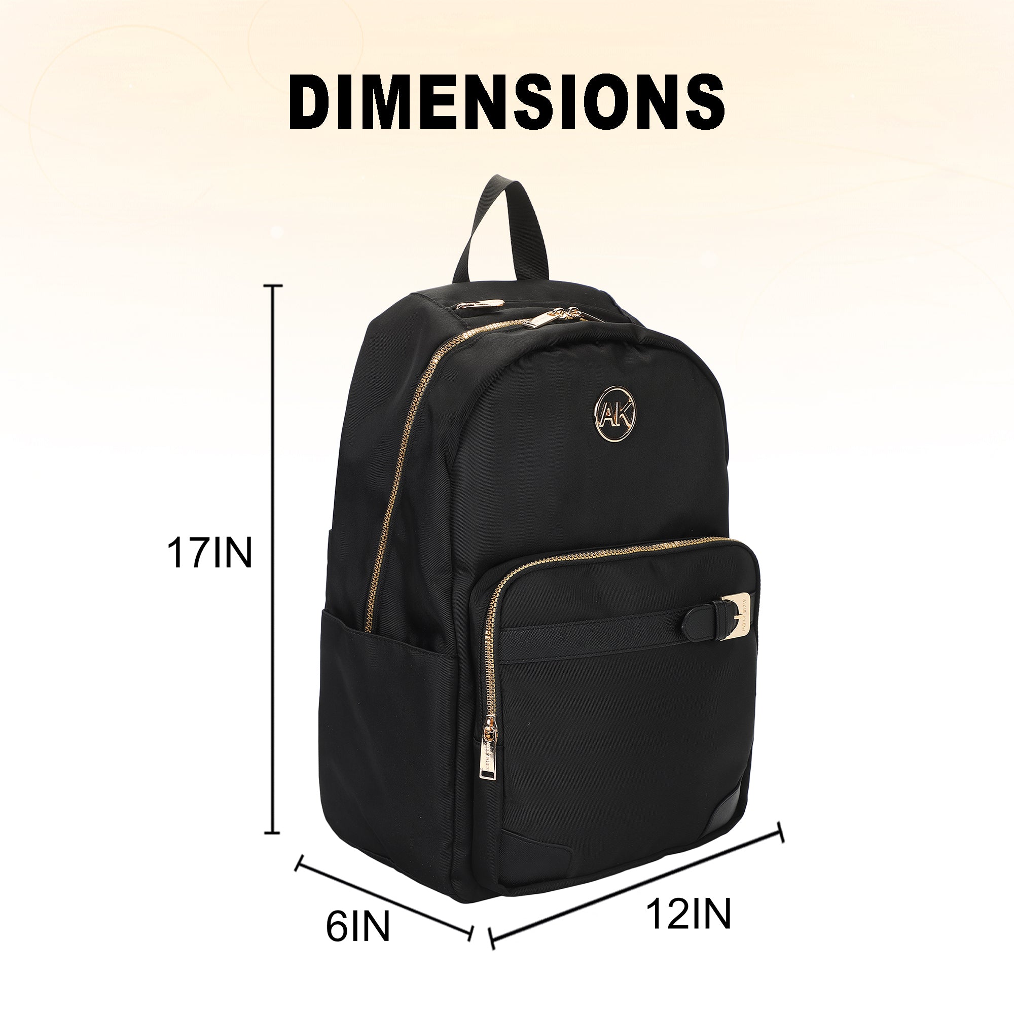 Anne Klein AK Adult Black 17" Backpack