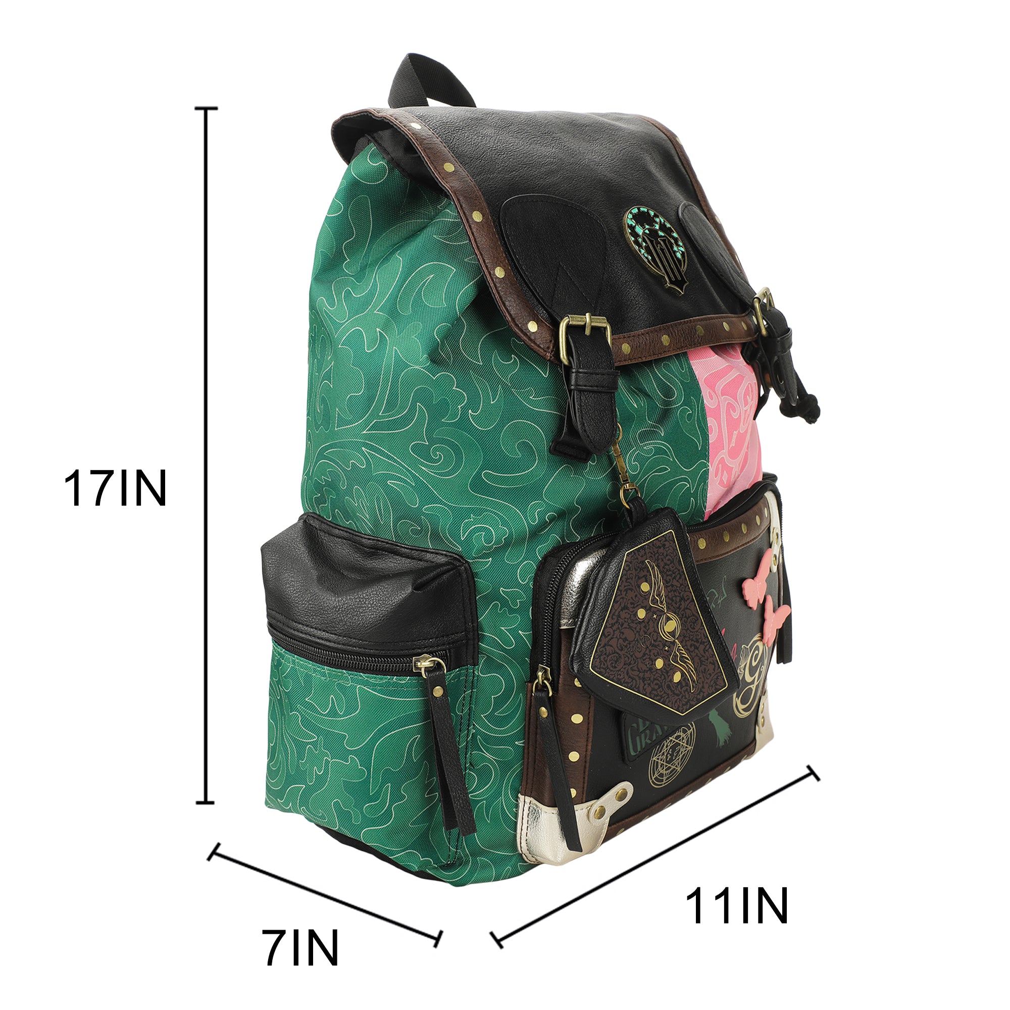 Wicked Magical Icons Spilt 18" Pink & Green Rucksack