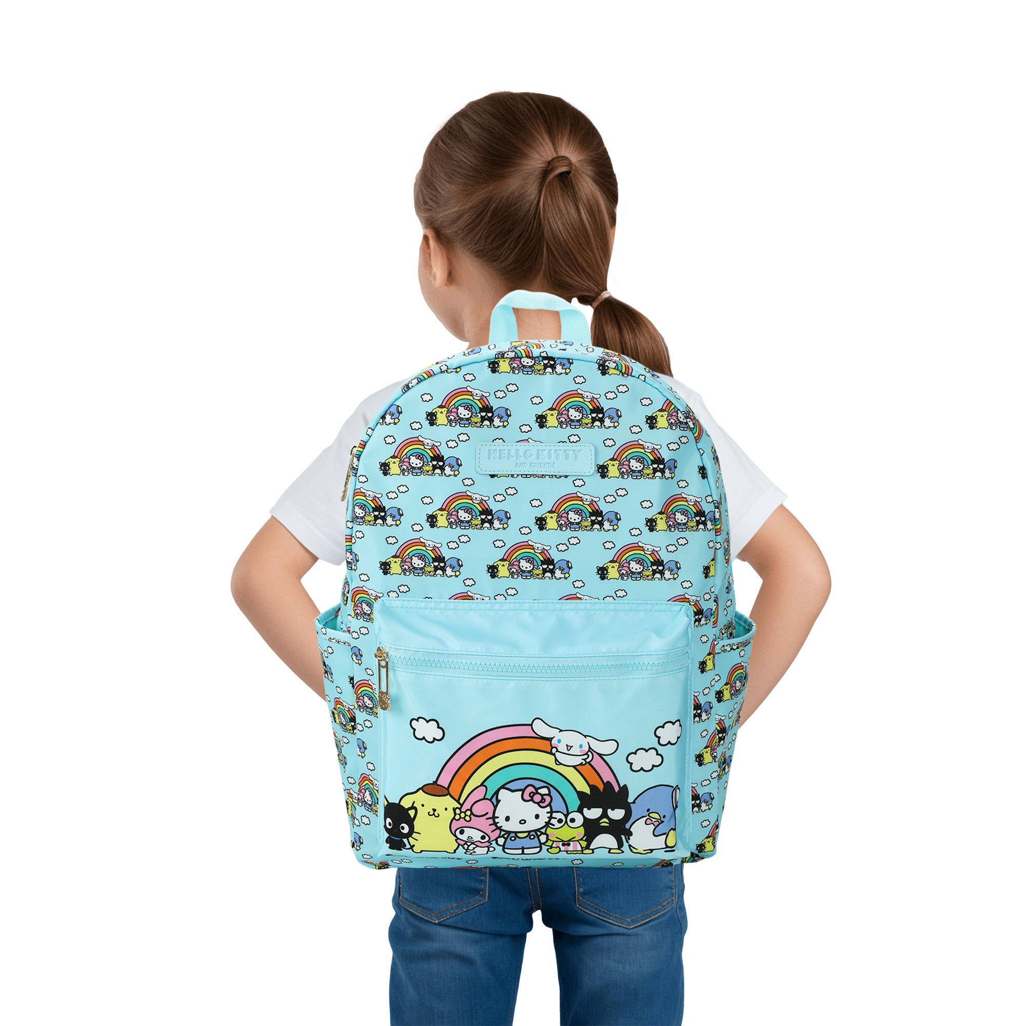 bioworld hello kitty backpack Hello Kitty And Friends Favorite Characters Adult 16.5" Nylon Travel B – Bioworld