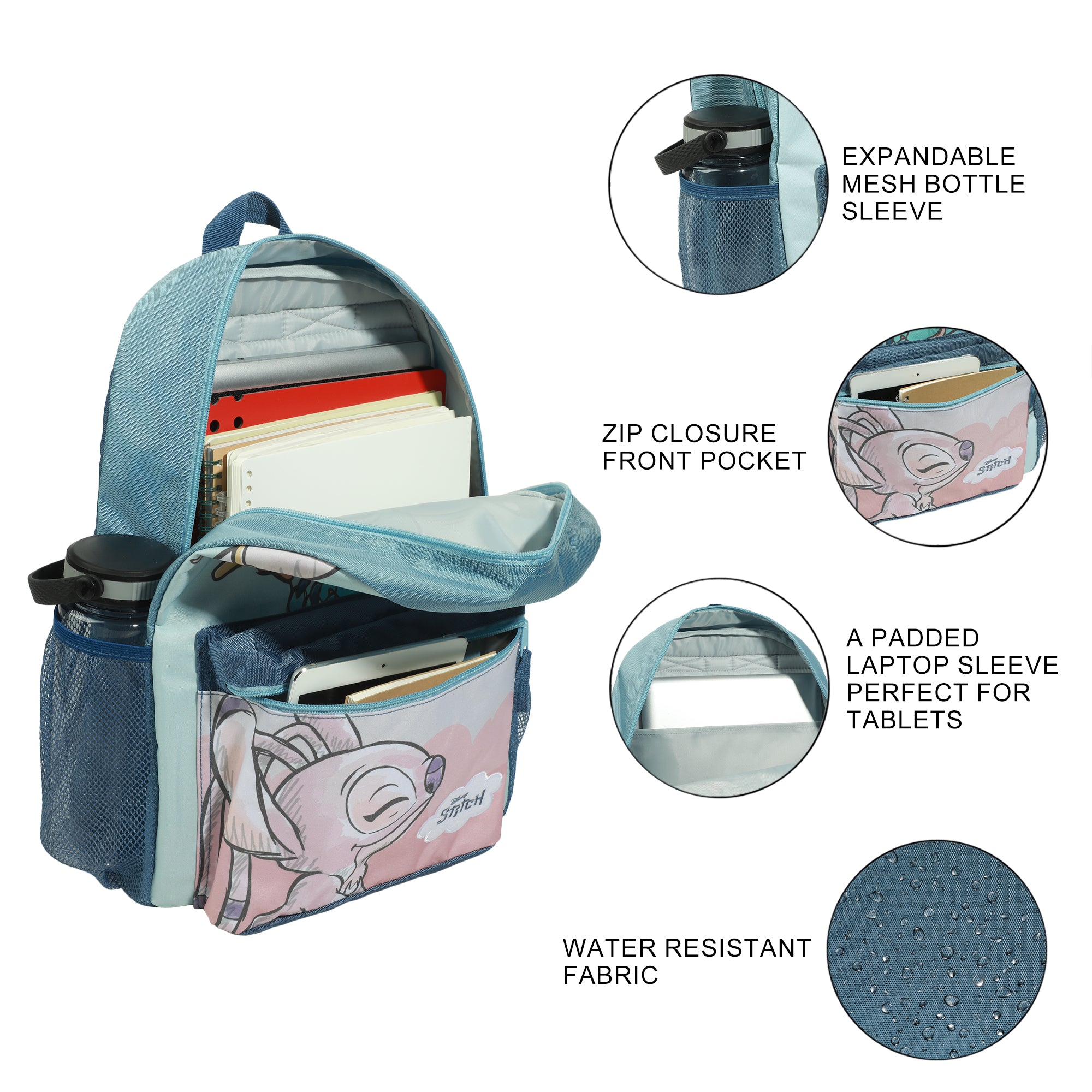 Disney Stitch & Angel 16" Backpack