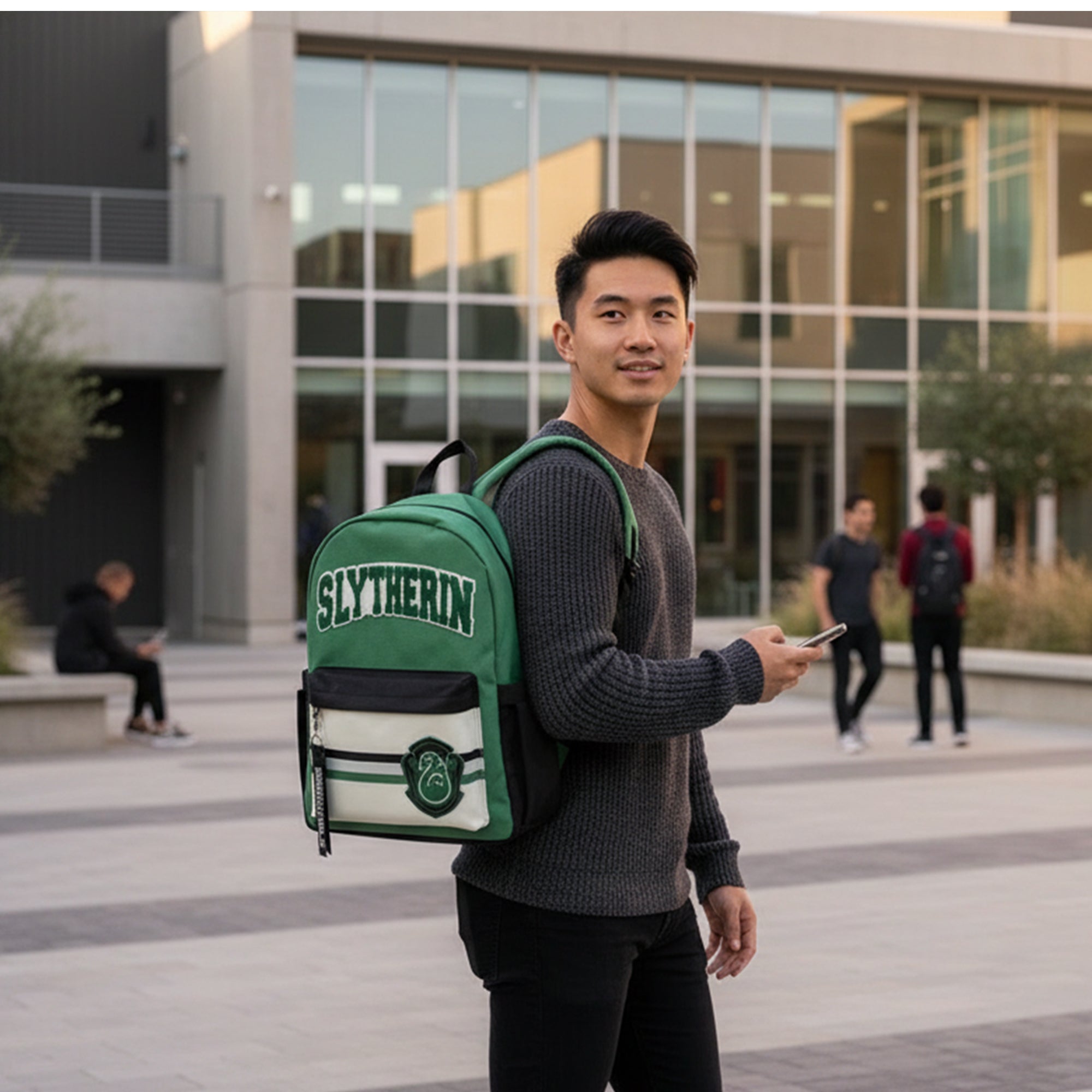 Harry Potter Slytherin Crest 16.5" Adult Green Backpack