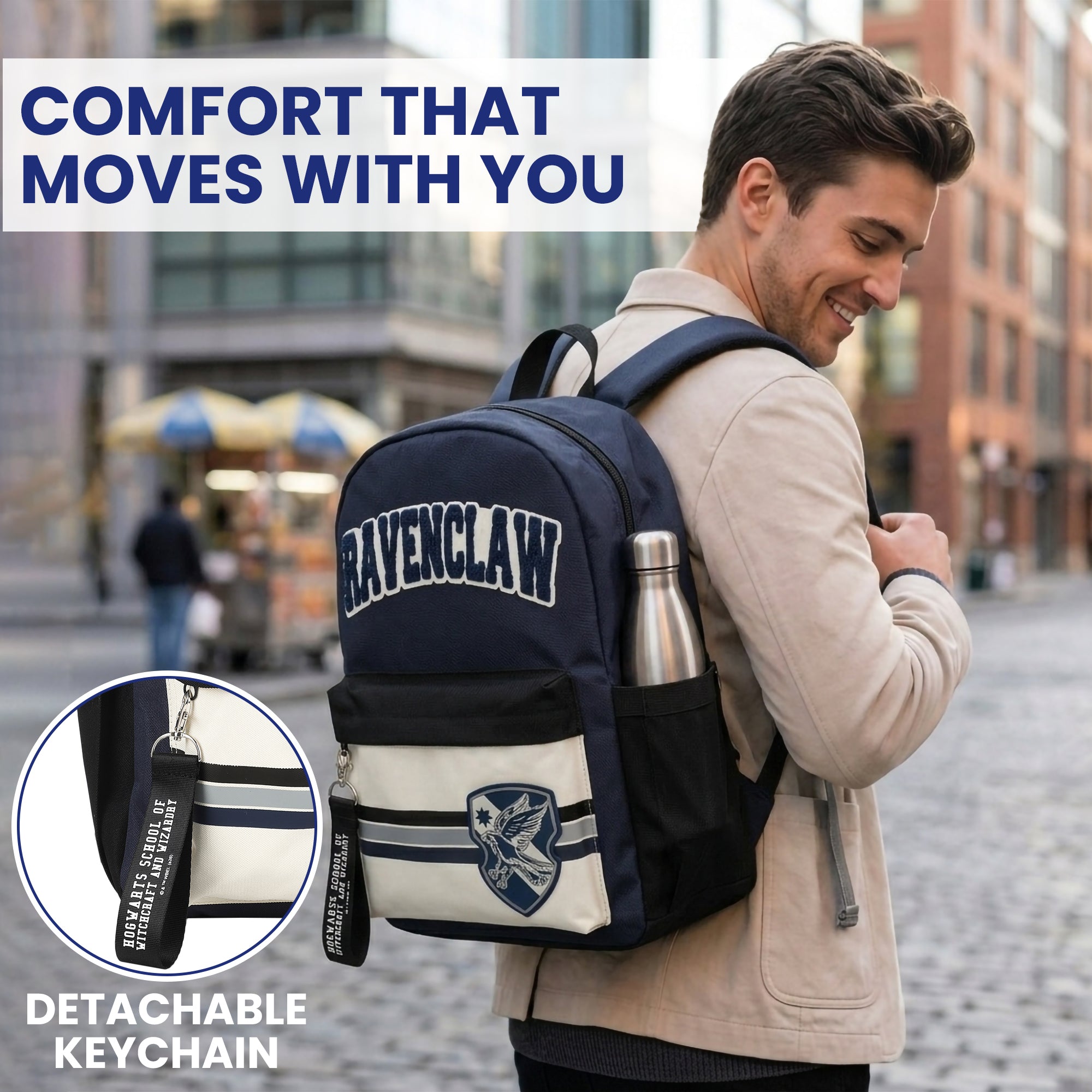 Harry Potter Ravenclaw Crest 16.5" Adult Blue Backpack