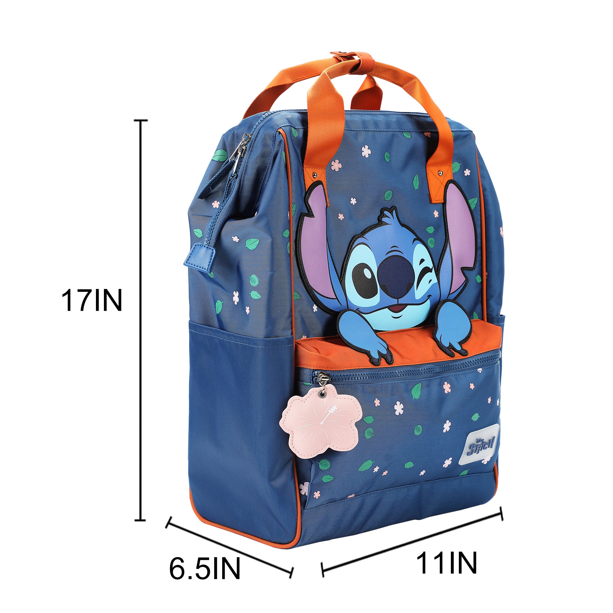 Disney Stitch Convertible Backpack and Crossbody Bag with Adjustable Straps