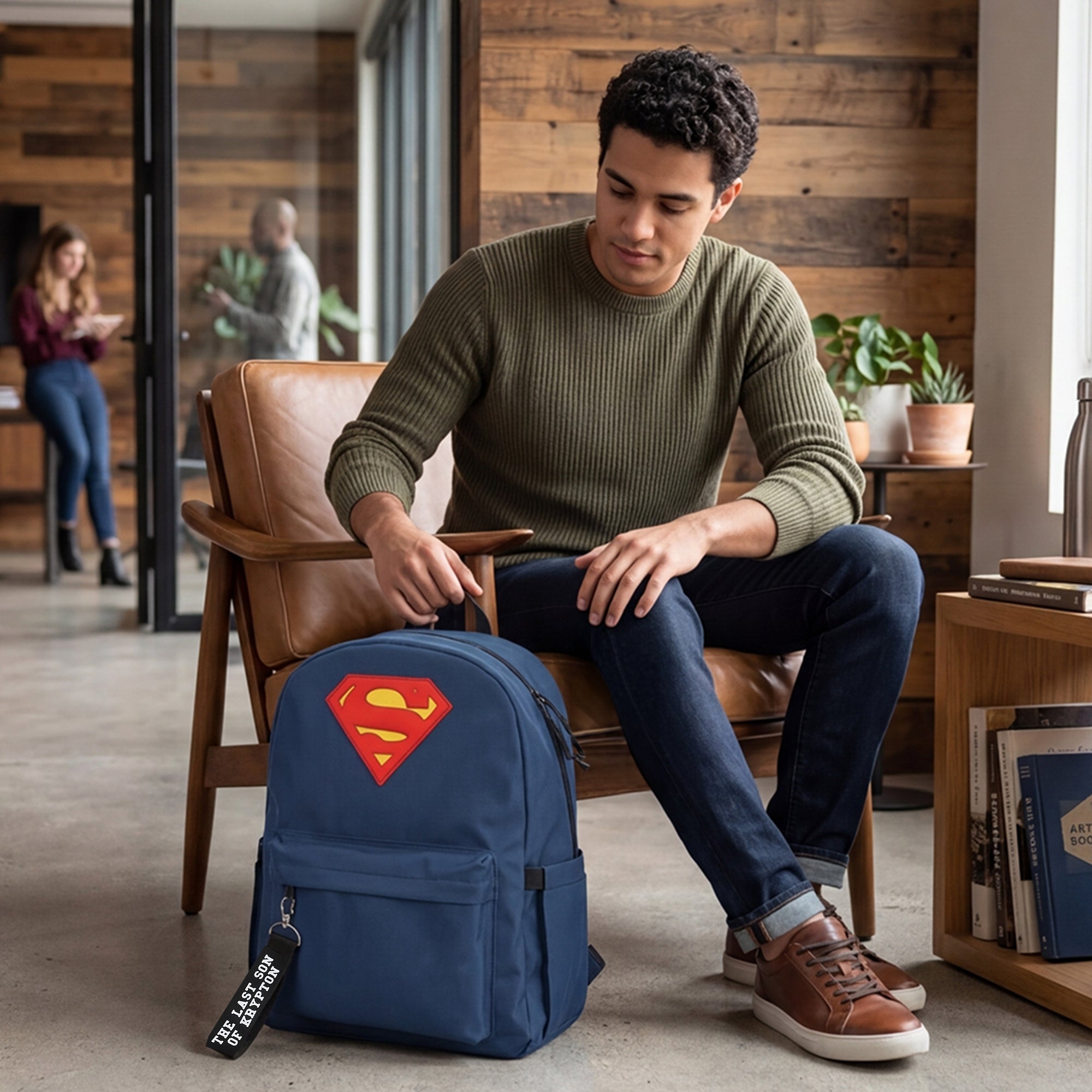 Superman Logo 16.5" Adult Blue Backpack