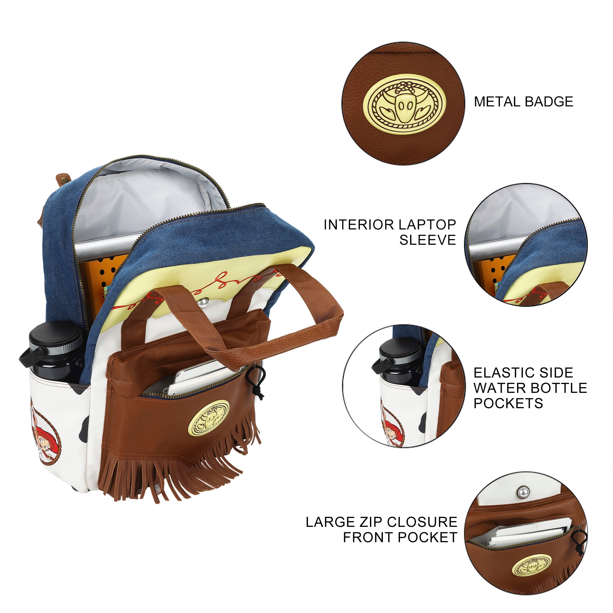 Toy Story Jessie-Inspired 17” Adult Top Handle Backpack