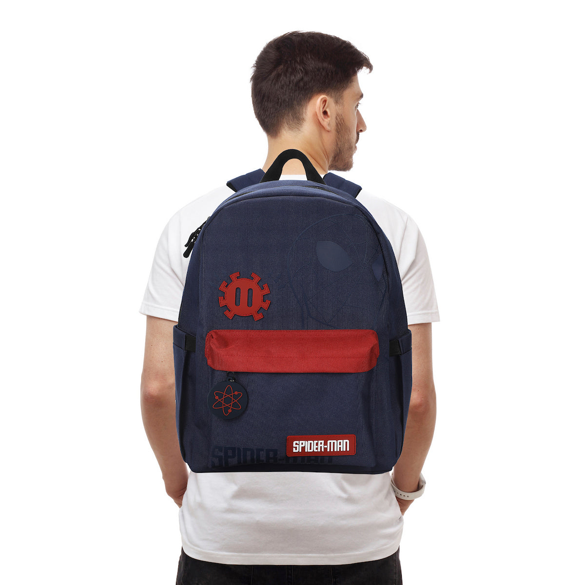 Spider-Man Classic Spider-Man Line Art 16.5” Adult Black & Red Backpack