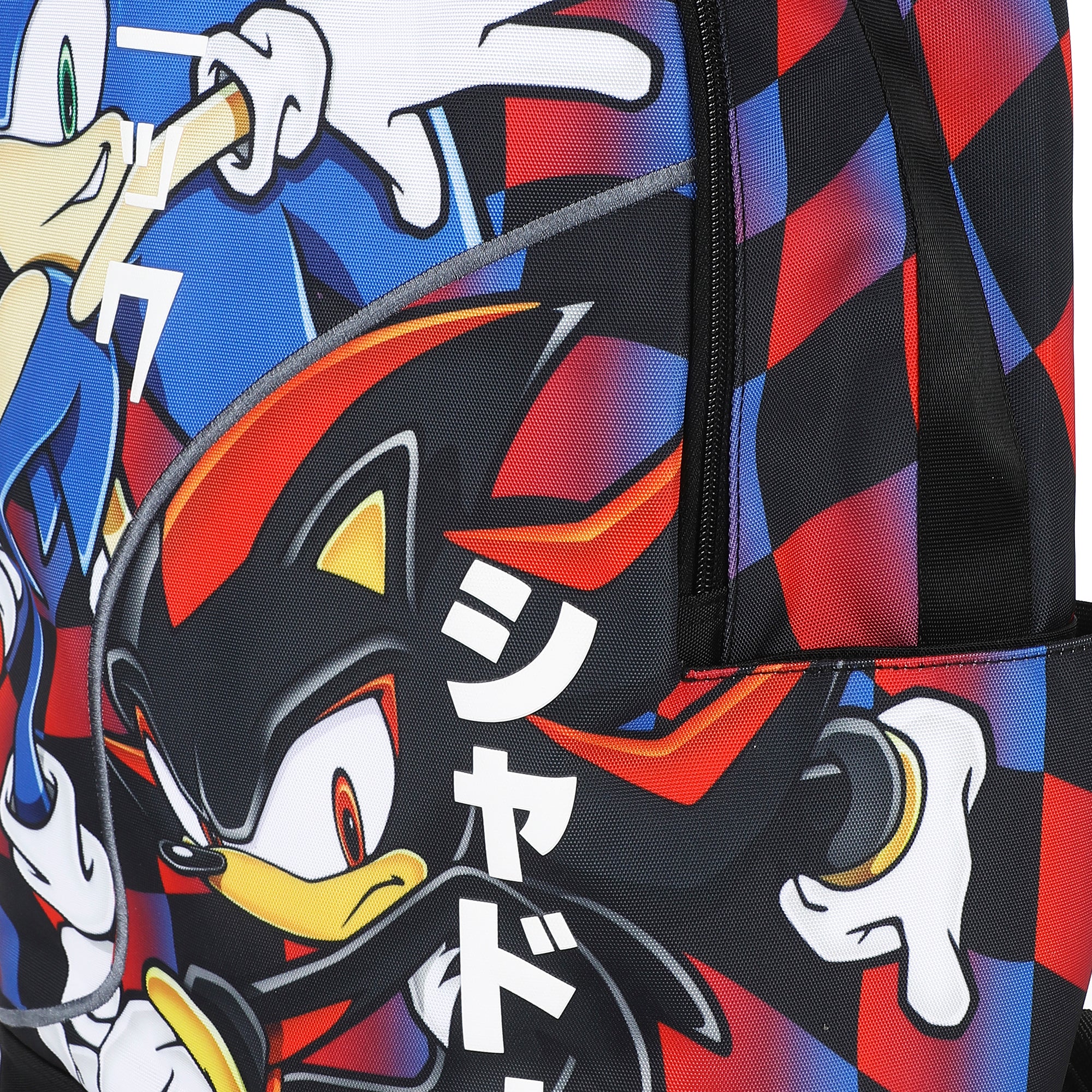 Sonic The Hedgehog Sonic & Shadow 18.5” Adult Black Backpack