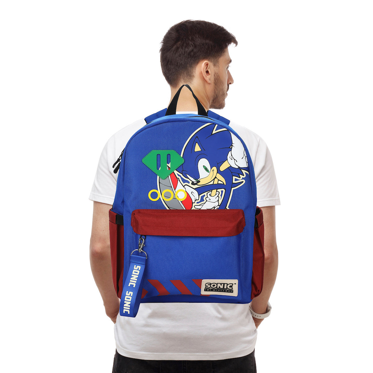 Sonic The Hedgehog Sonic Character Art 16.5" Adult Blue Backpack