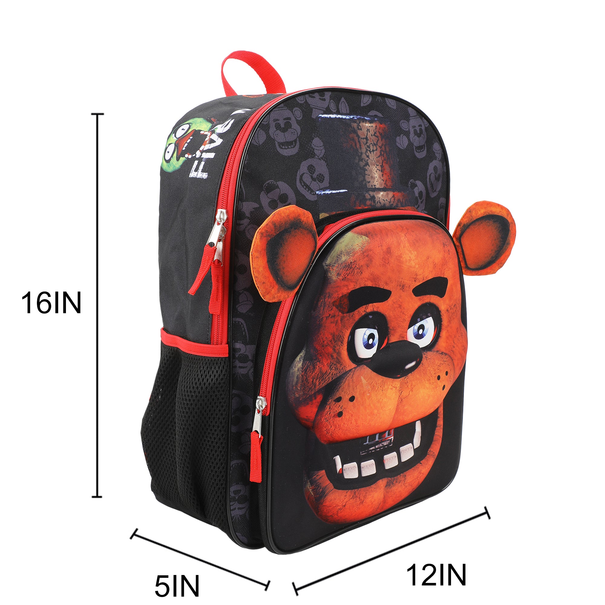 Five Nights At Freddy's Freddy Fazbear Character Head 16" Backpack for Boys