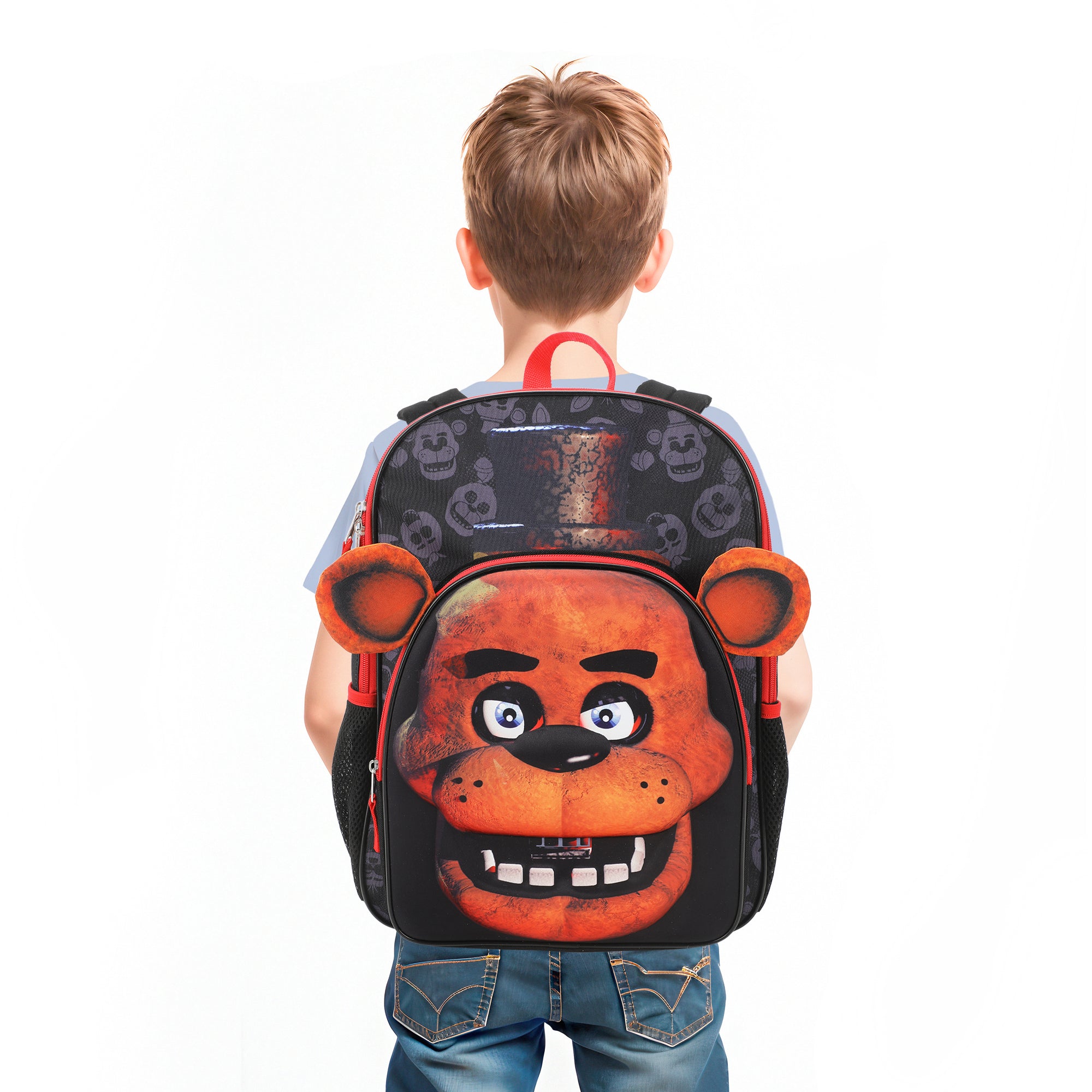 Five Nights At Freddy's Freddy Fazbear Character Head 16" Backpack for Boys