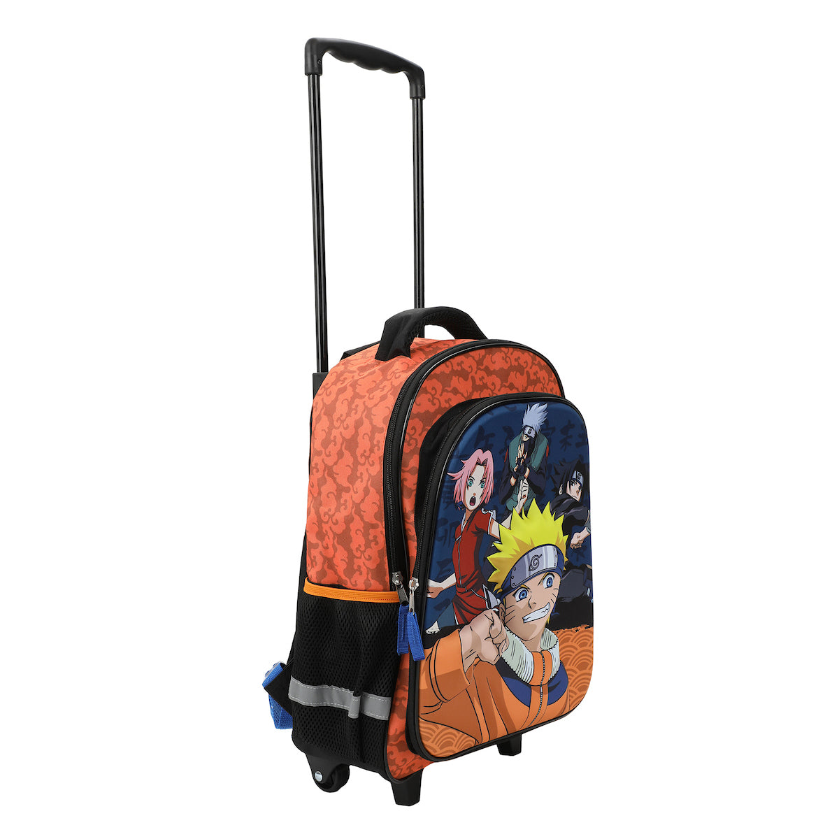 Naruto Anime Characters Youth 16" Orange Rolling Backpack