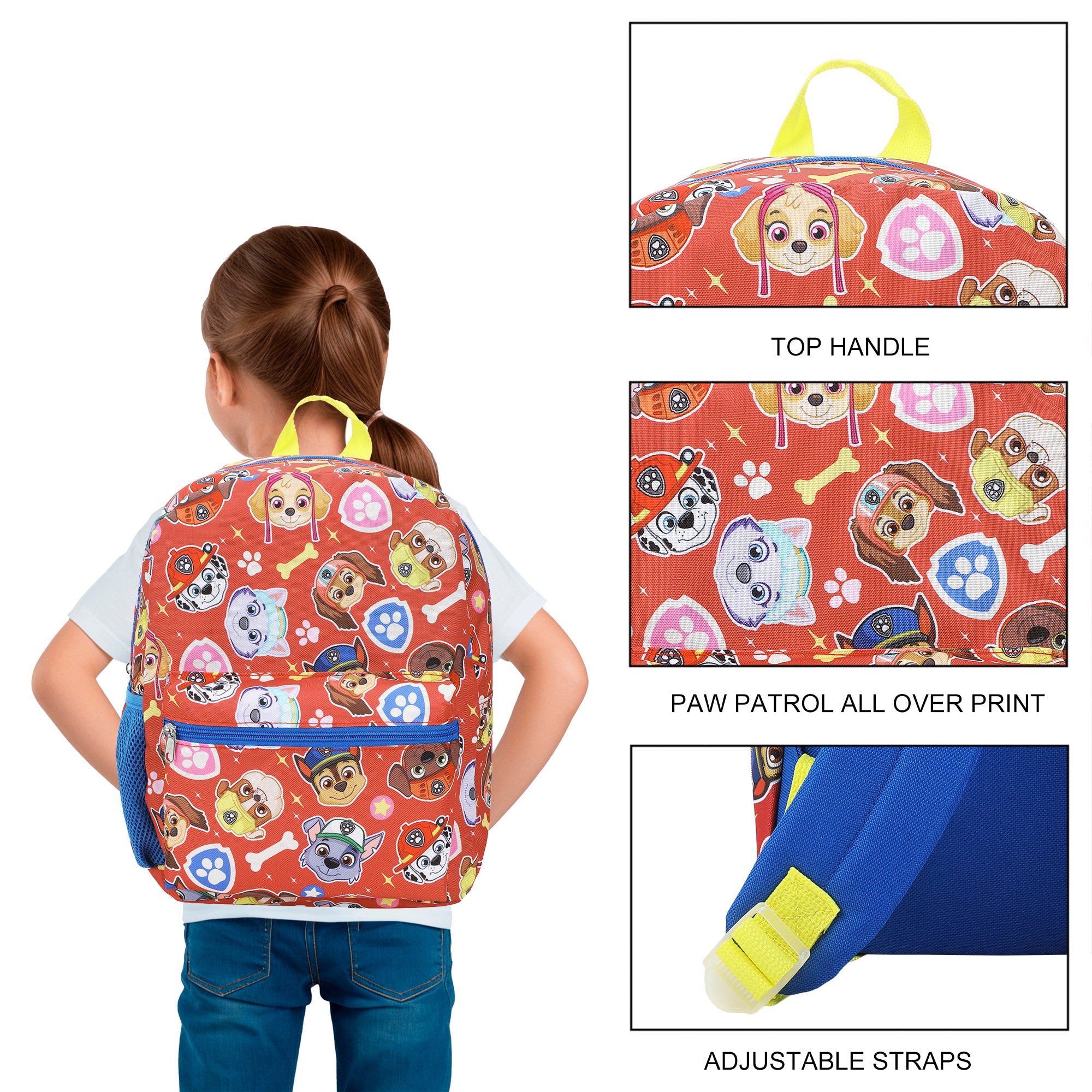 Paw Patrol Favorite Characters 14" Children's Backpack For School And Travel